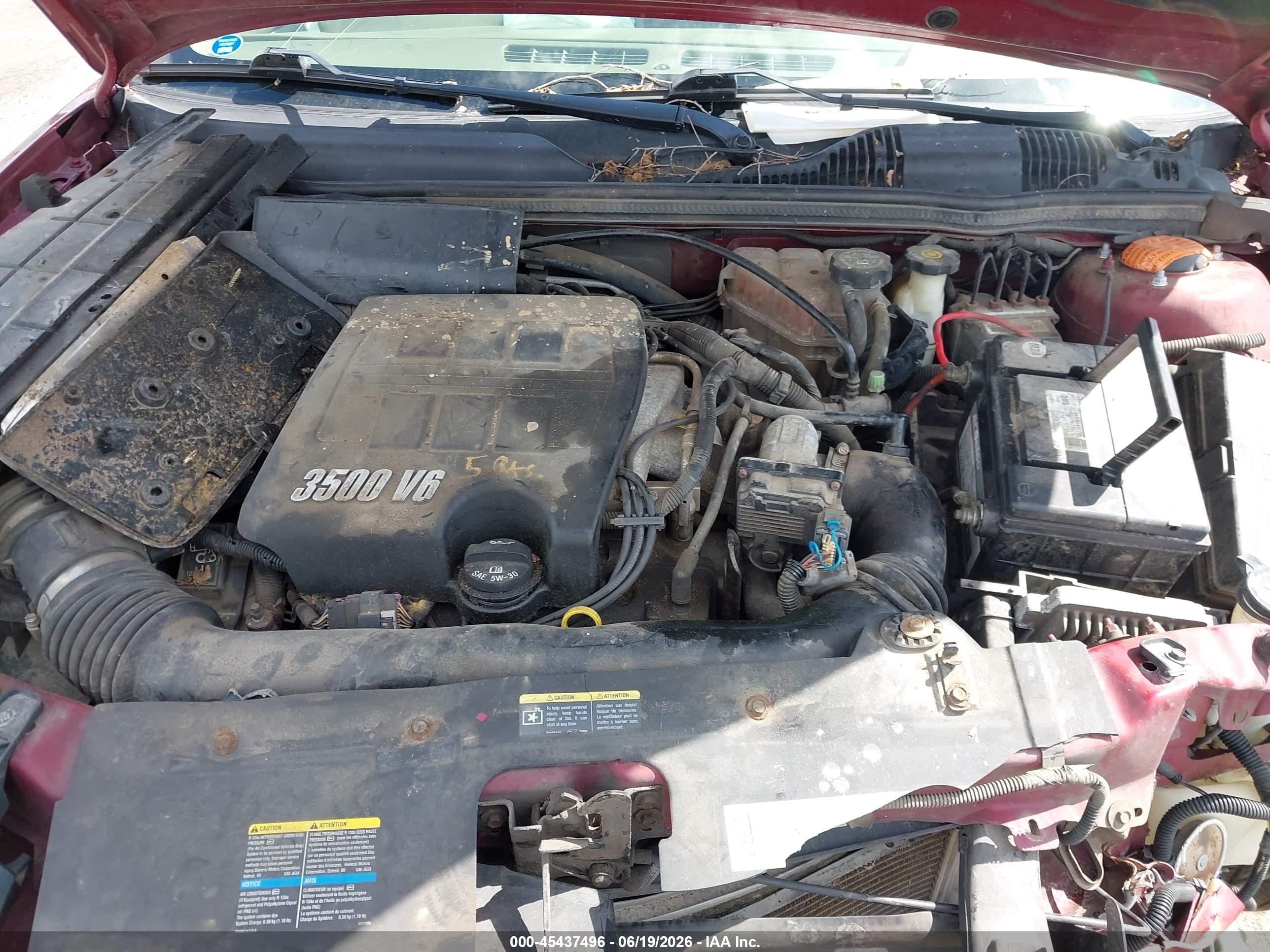 2005 Chevrolet Malibu Ls Red vin: 1G1ZT54815F274381