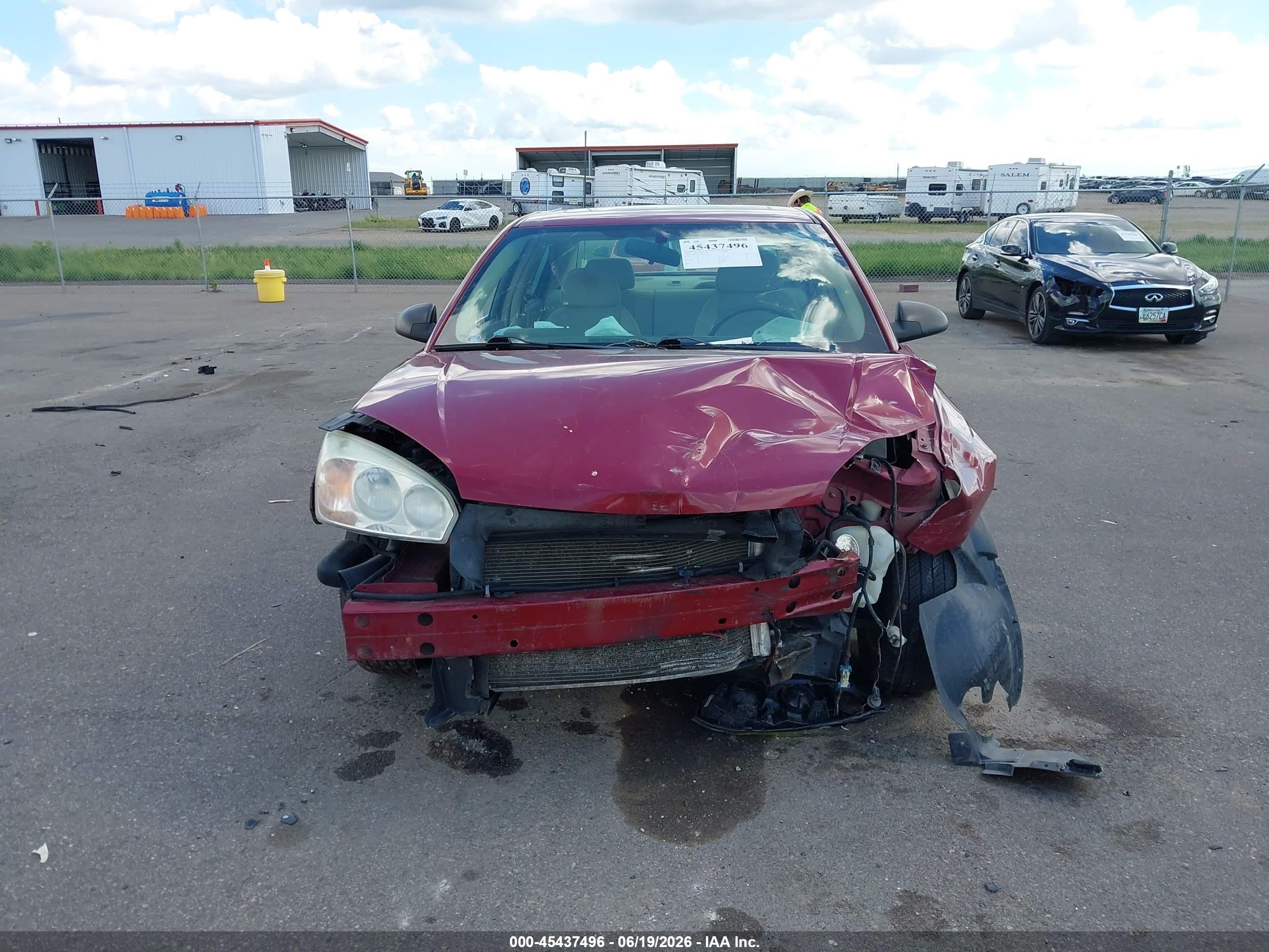 2005 Chevrolet Malibu Ls Red vin: 1G1ZT54815F274381