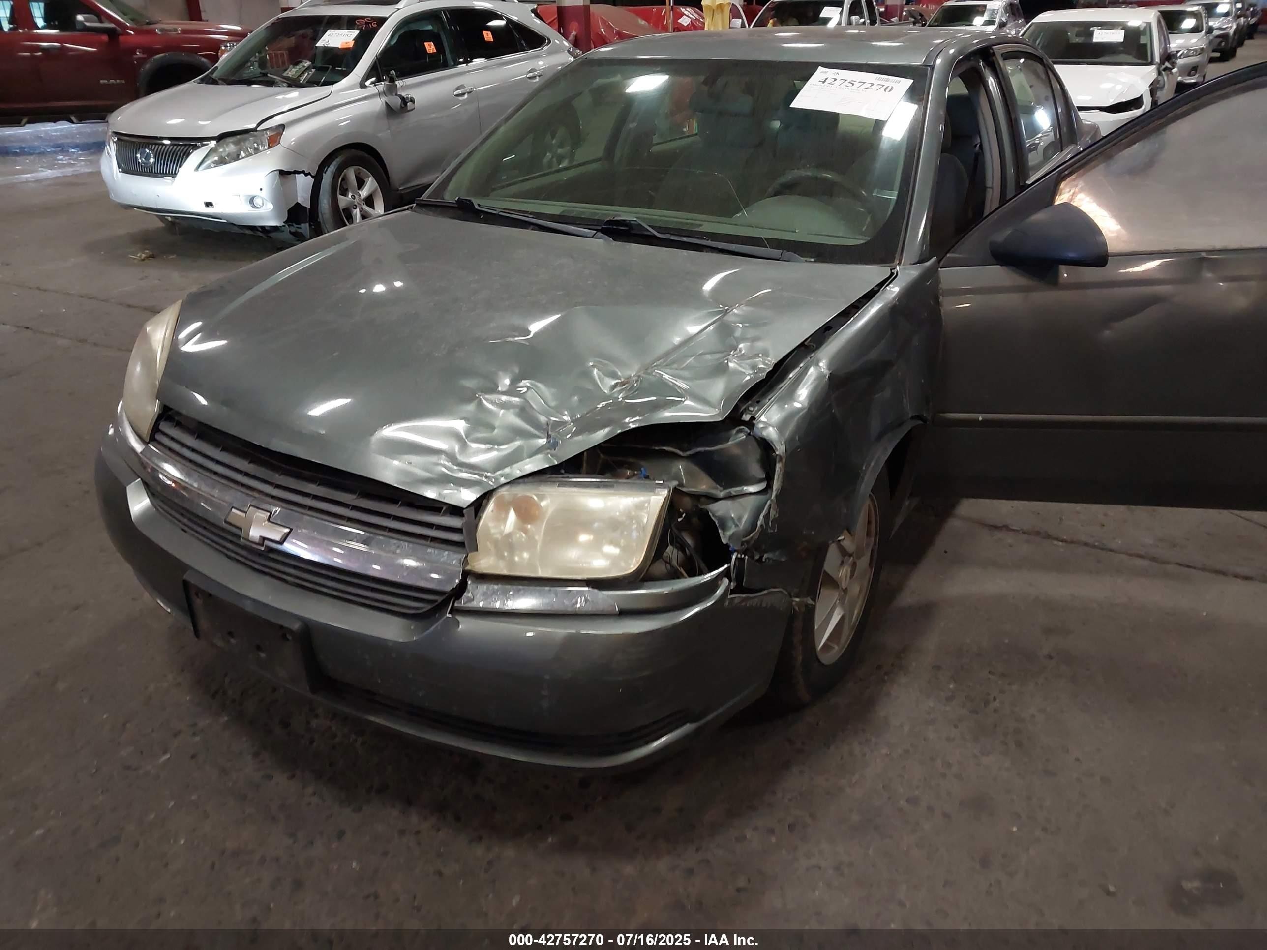 2005 Chevrolet Malibu Ls Green vin: 1G1ZT54815F321750
