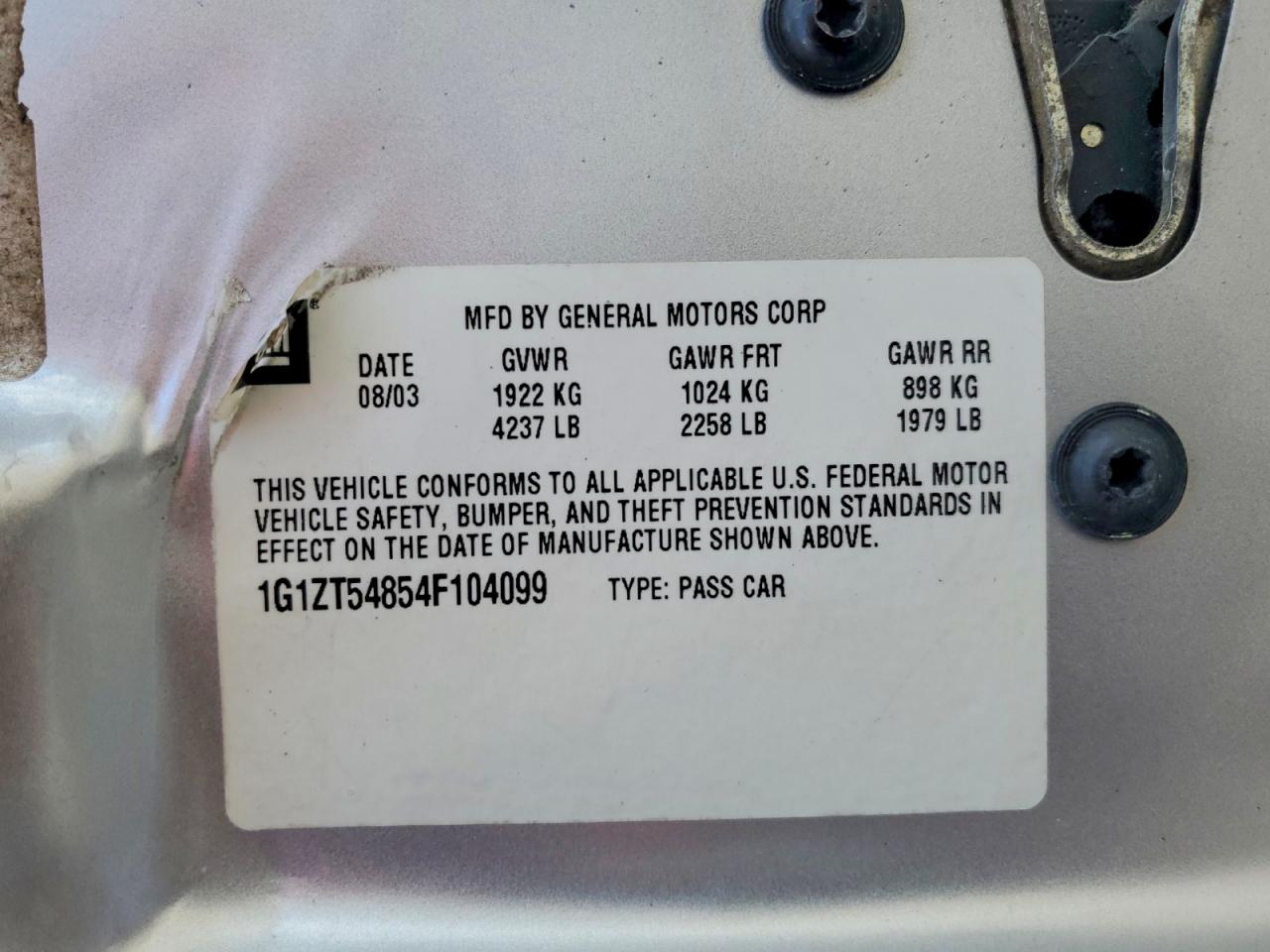 2004 Chevrolet Malibu Ls Серебряный vin: 1G1ZT54854F104099