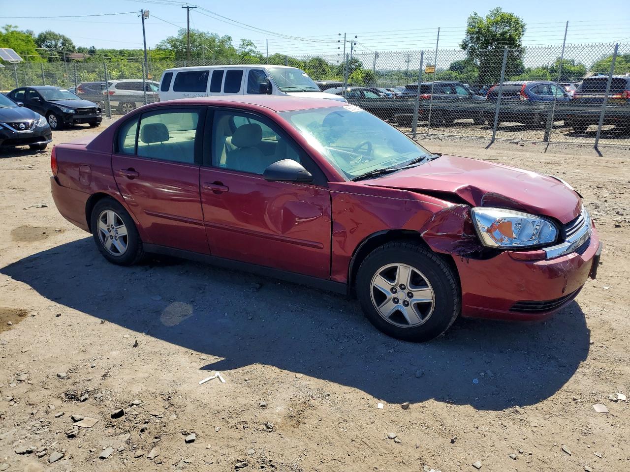 2004 Chevrolet Malibu Ls Burgundy vin: 1G1ZT54854F235646