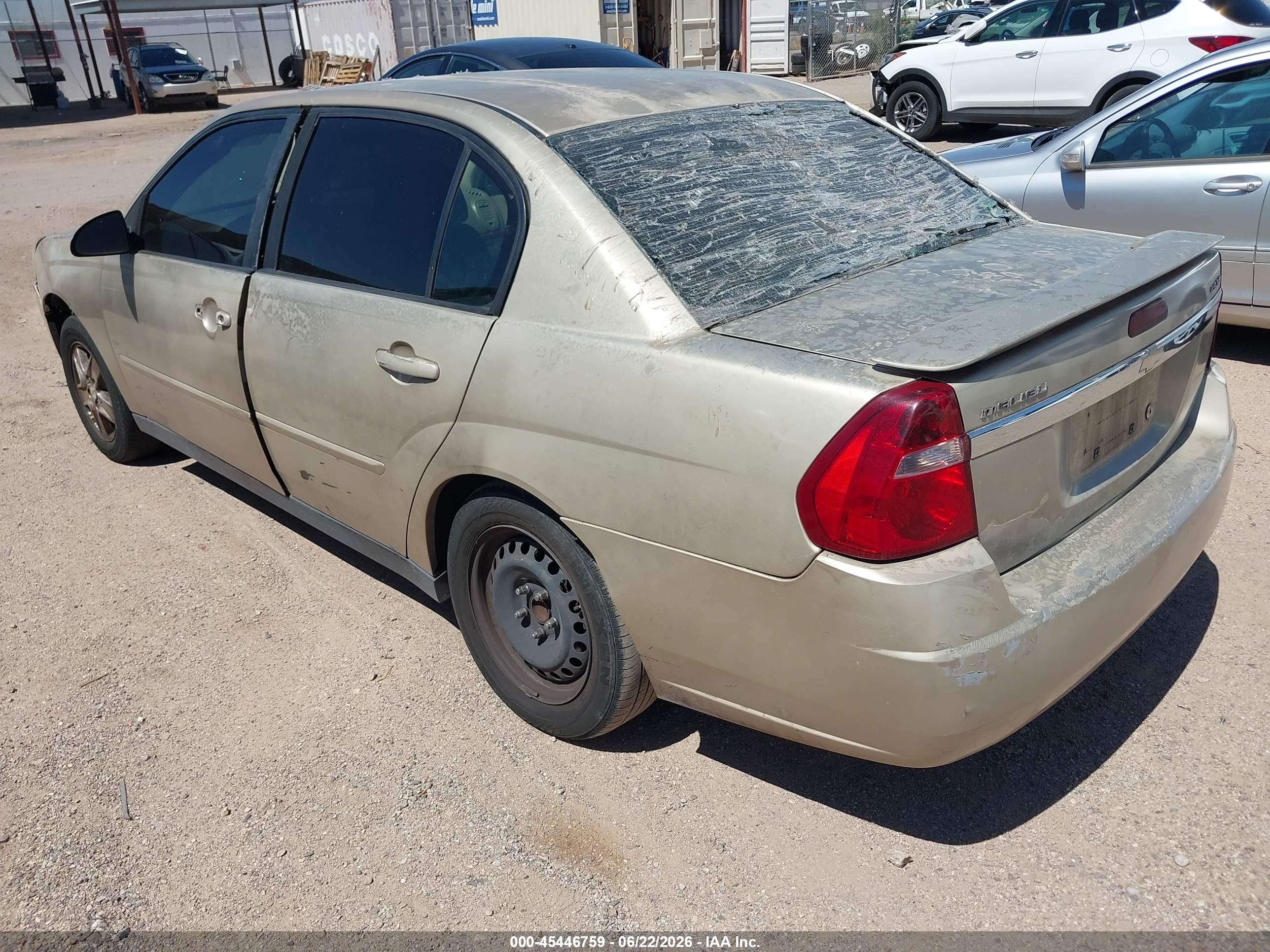 2005 Chevrolet Malibu Ls Gold vin: 1G1ZT54855F164966