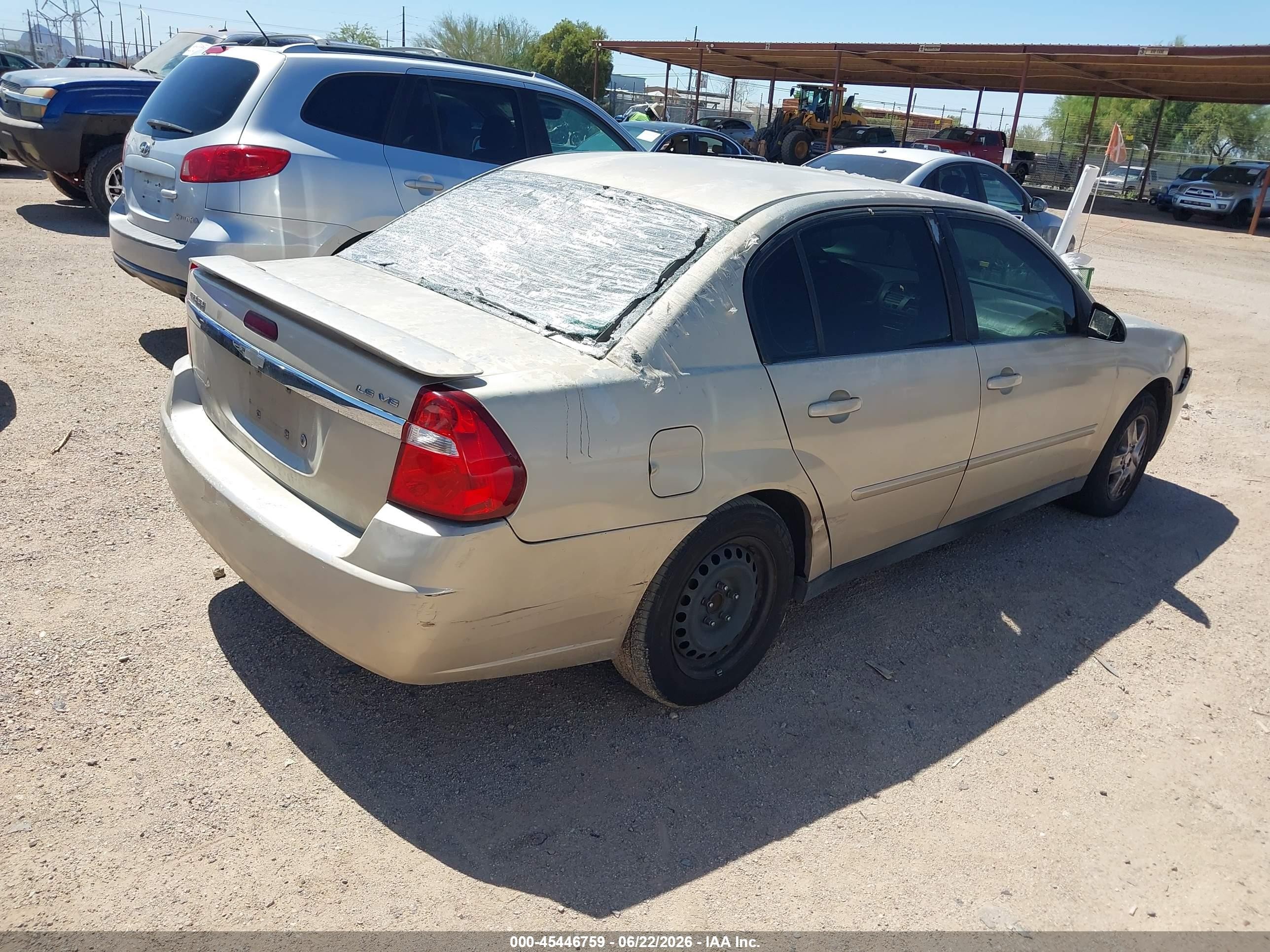 2005 Chevrolet Malibu Ls Gold vin: 1G1ZT54855F164966