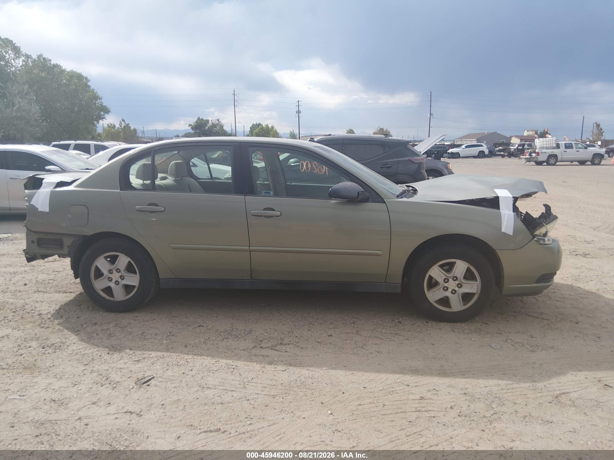 2005 Chevrolet Malibu Ls Green vin: 1G1ZT54855F288901