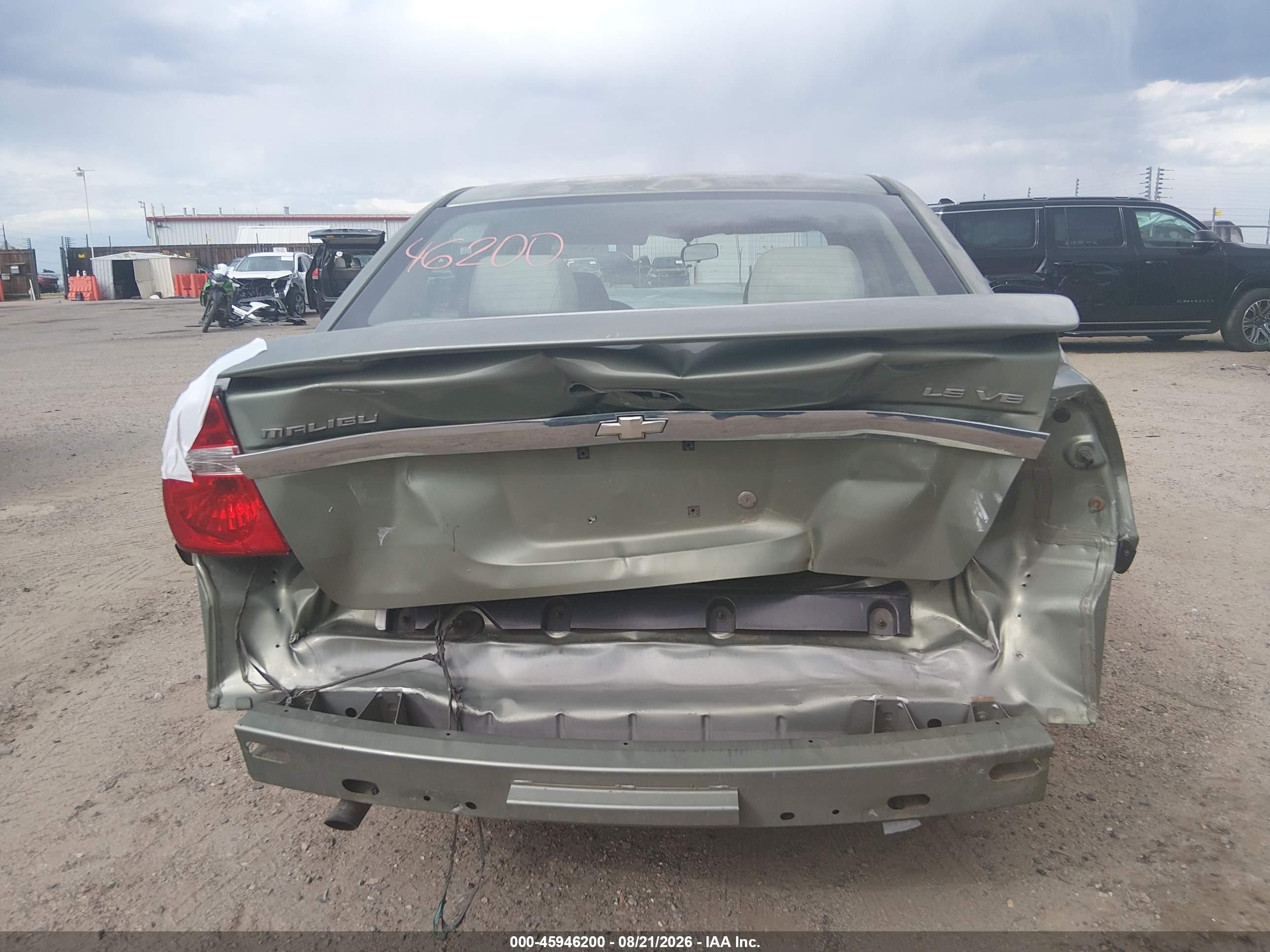 2005 Chevrolet Malibu Ls Green vin: 1G1ZT54855F288901