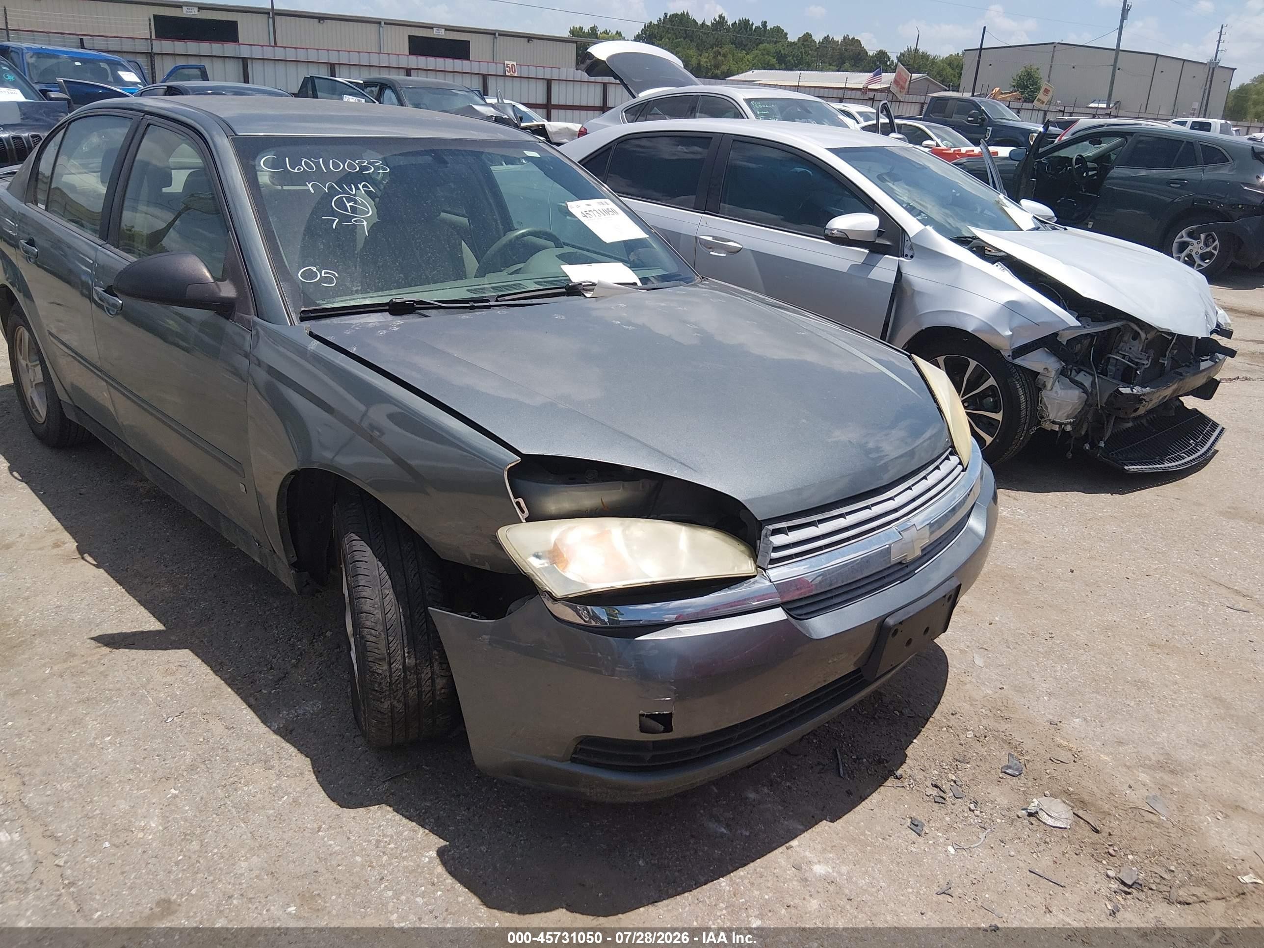 2005 Chevrolet Malibu Ls Gray vin: 1G1ZT54875F123173