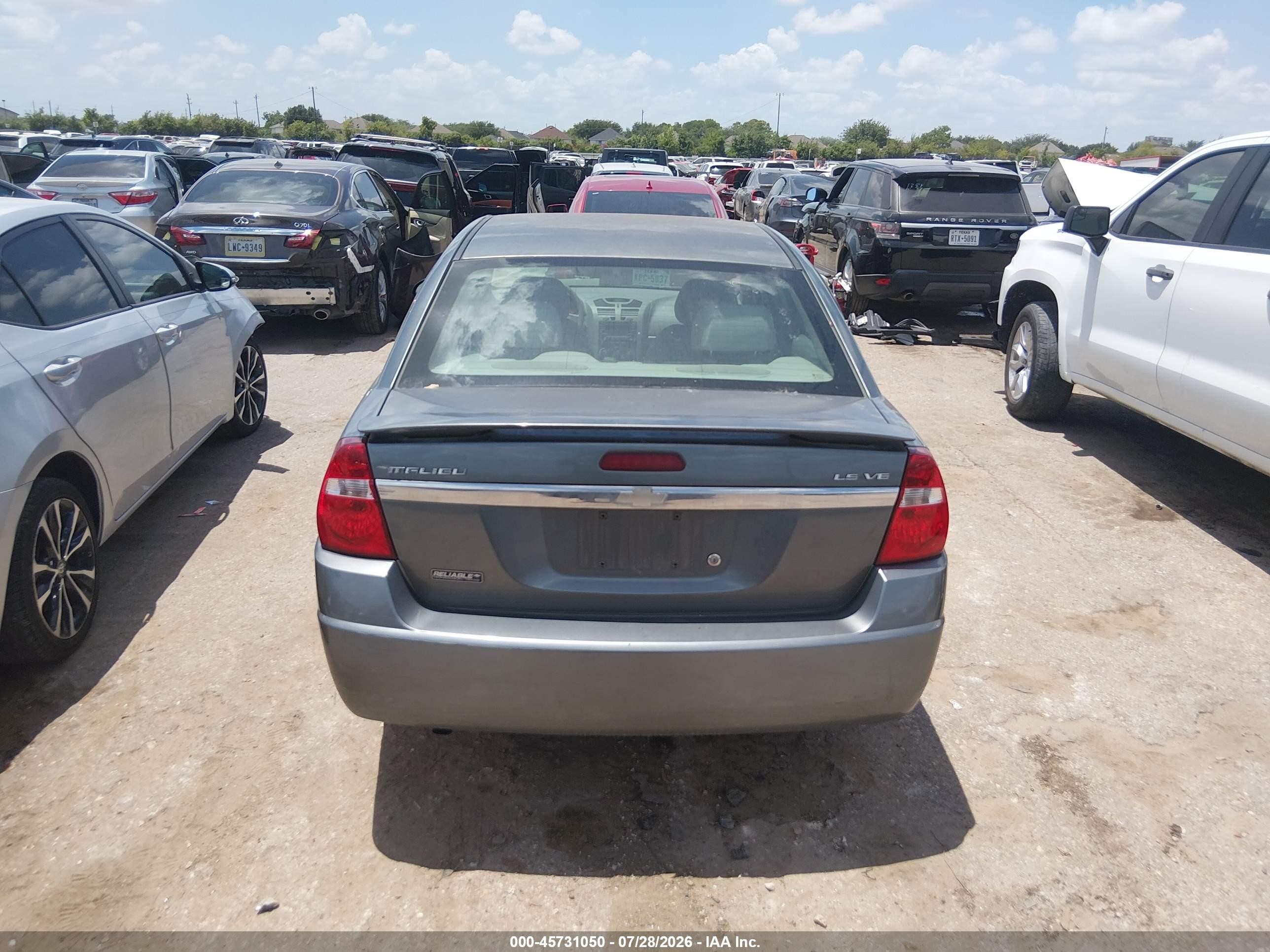 2005 Chevrolet Malibu Ls Gray vin: 1G1ZT54875F123173