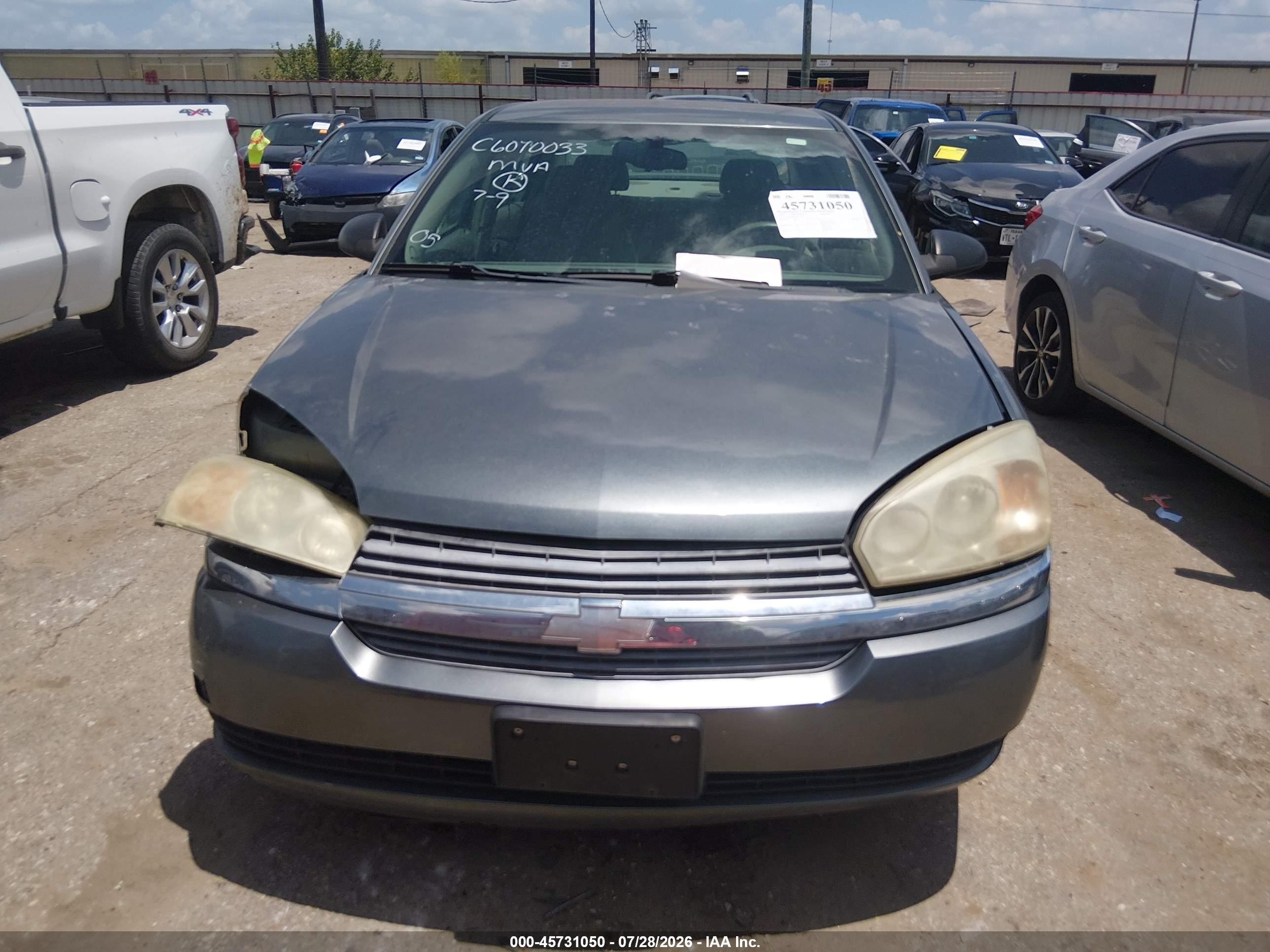 2005 Chevrolet Malibu Ls Gray vin: 1G1ZT54875F123173