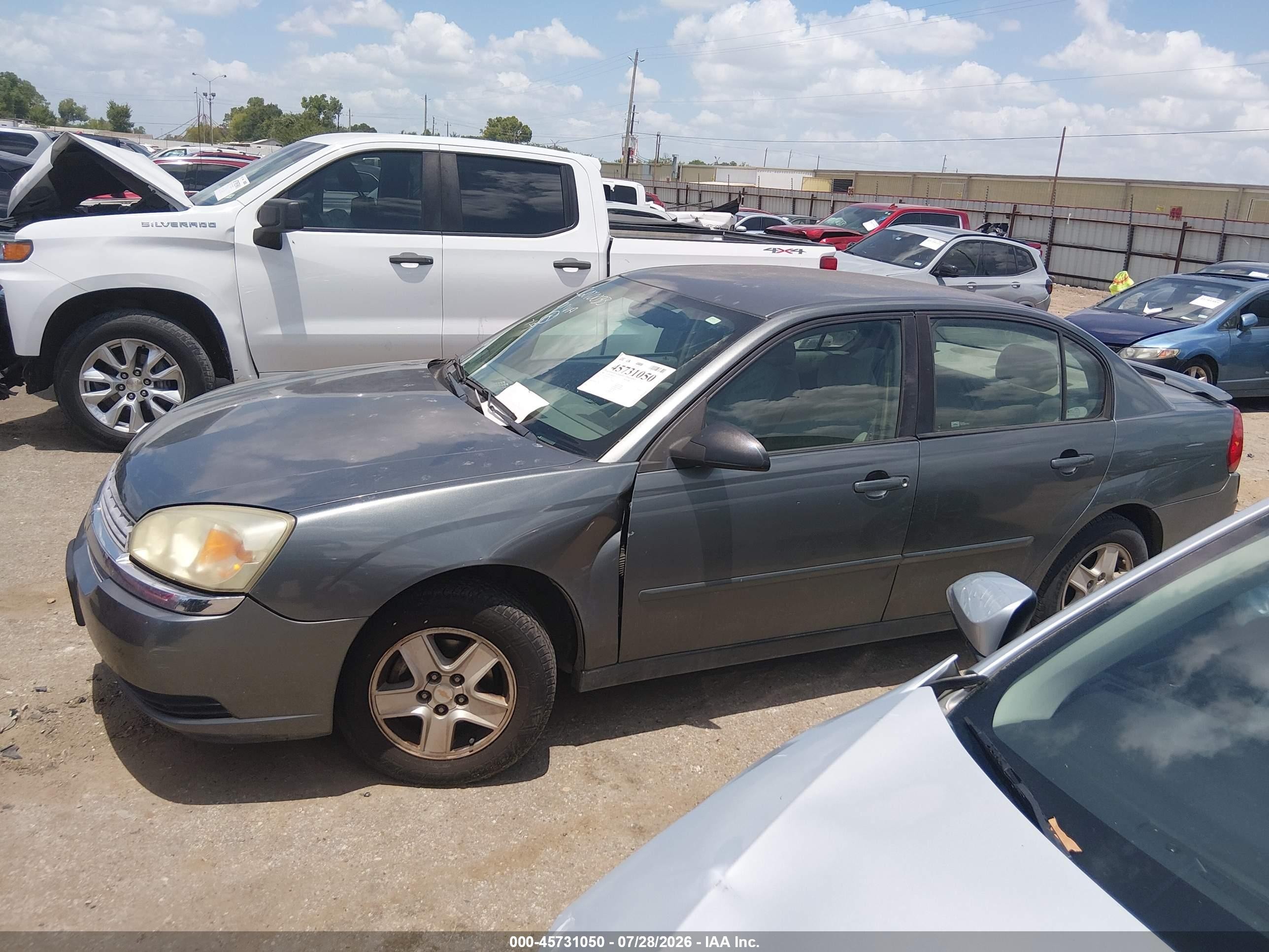 2005 Chevrolet Malibu Ls Gray vin: 1G1ZT54875F123173