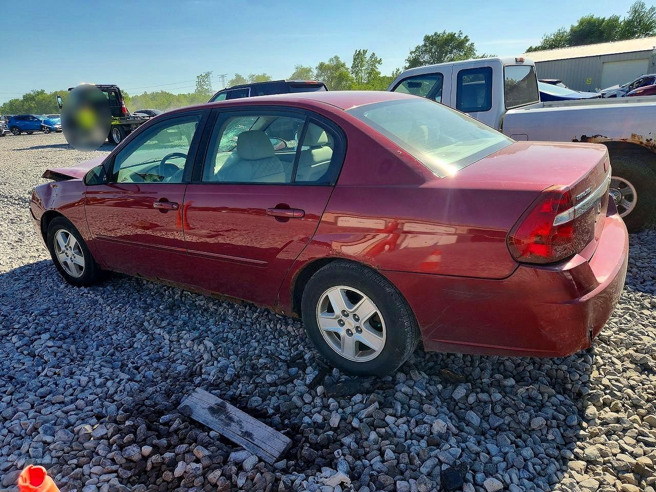 2005 Chevrolet Malibu Ls Burgundy vin: 1G1ZT54875F203007