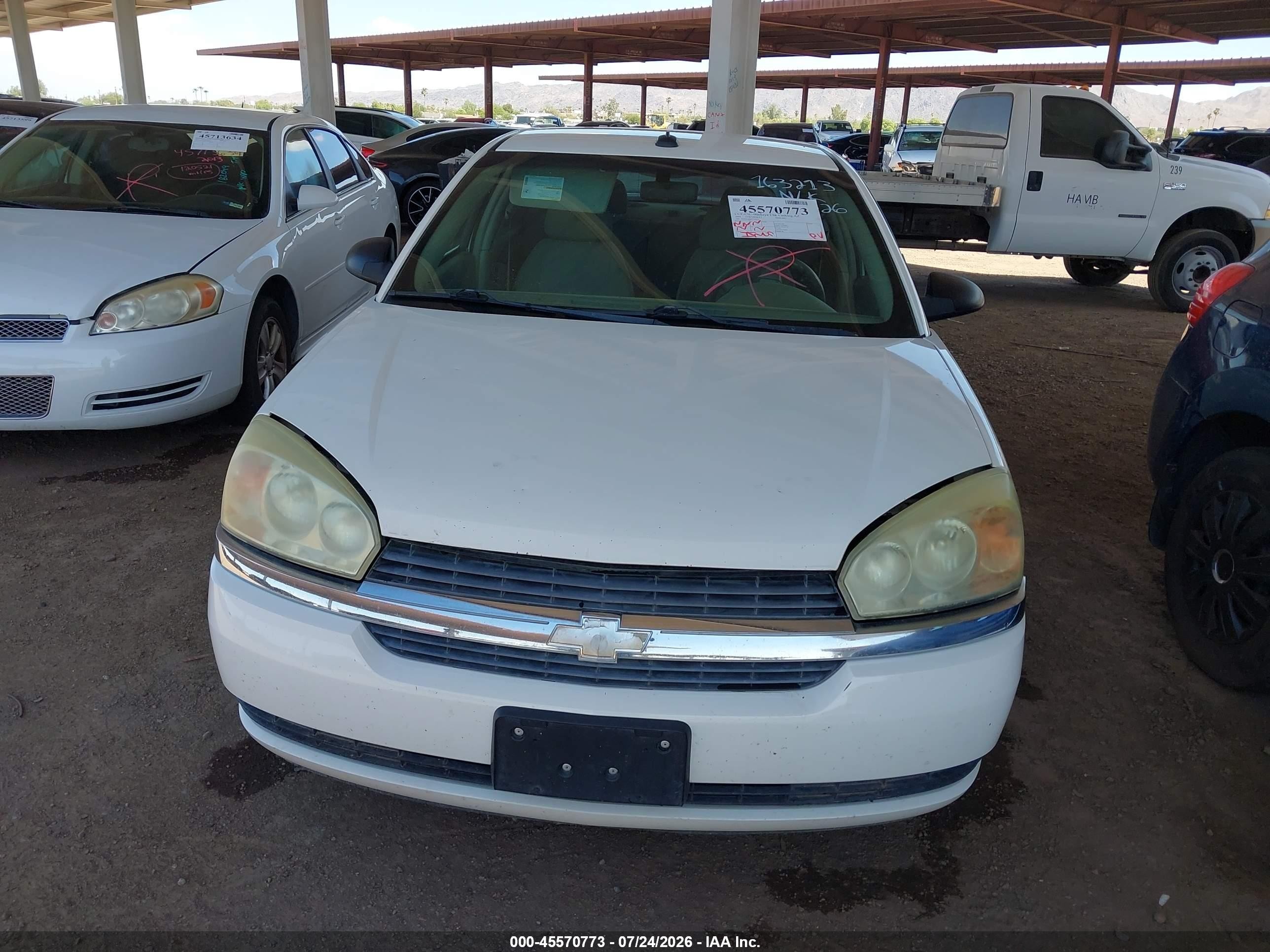 2004 Chevrolet Malibu Ls White vin: 1G1ZT54884F163213