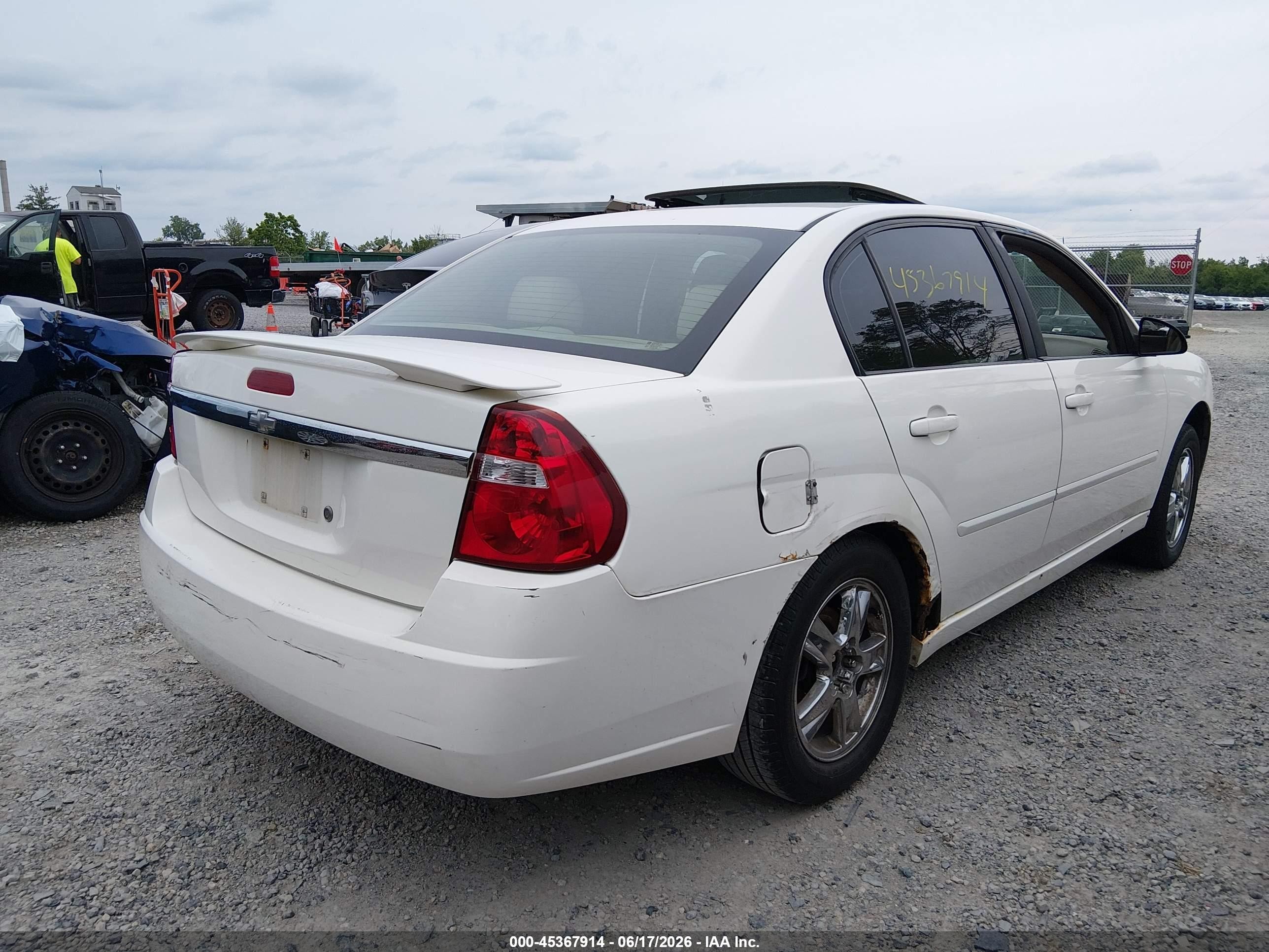 2005 Chevrolet Malibu Ls Белый vin: 1G1ZT54885F249395