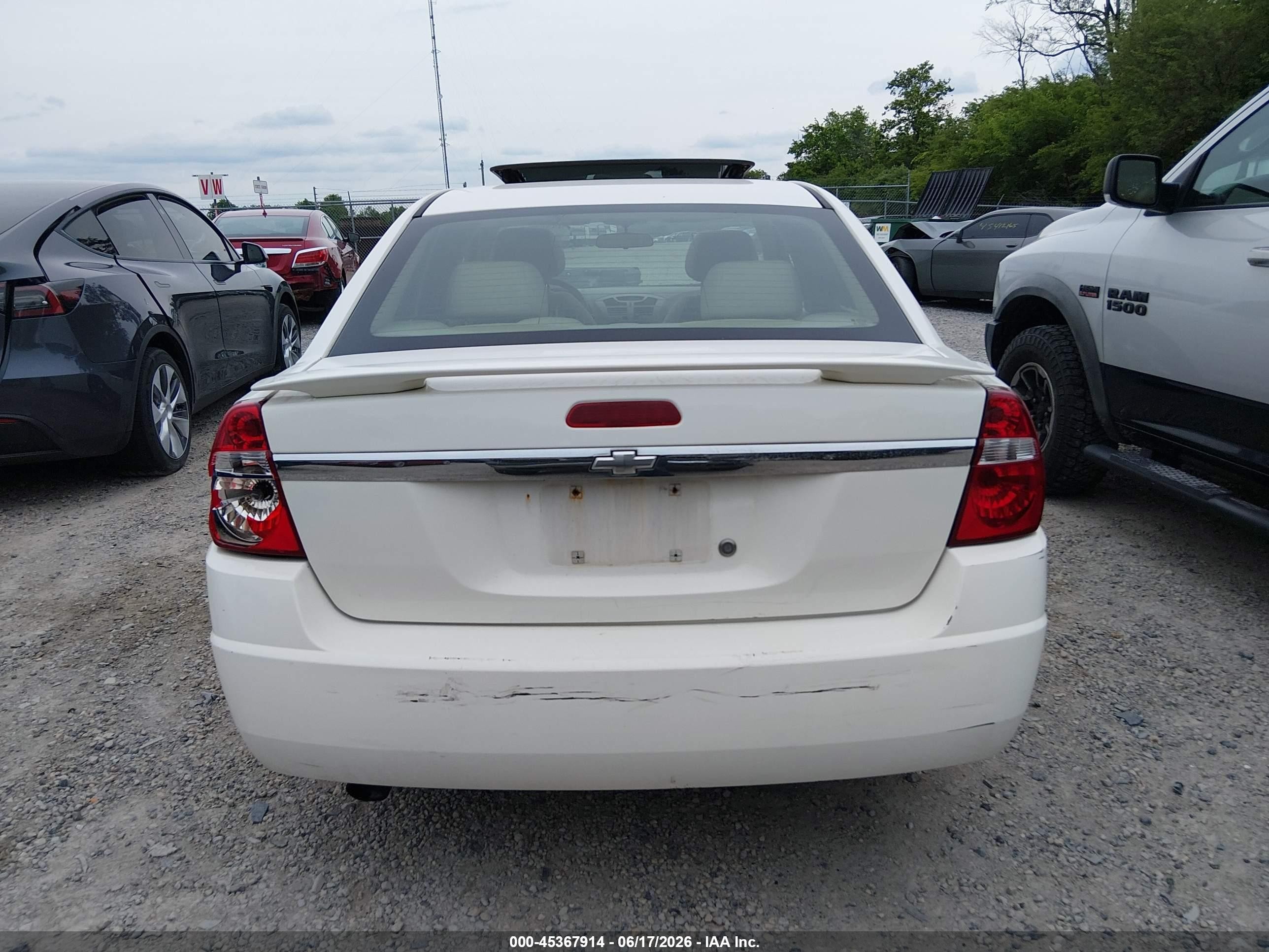 2005 Chevrolet Malibu Ls Белый vin: 1G1ZT54885F249395