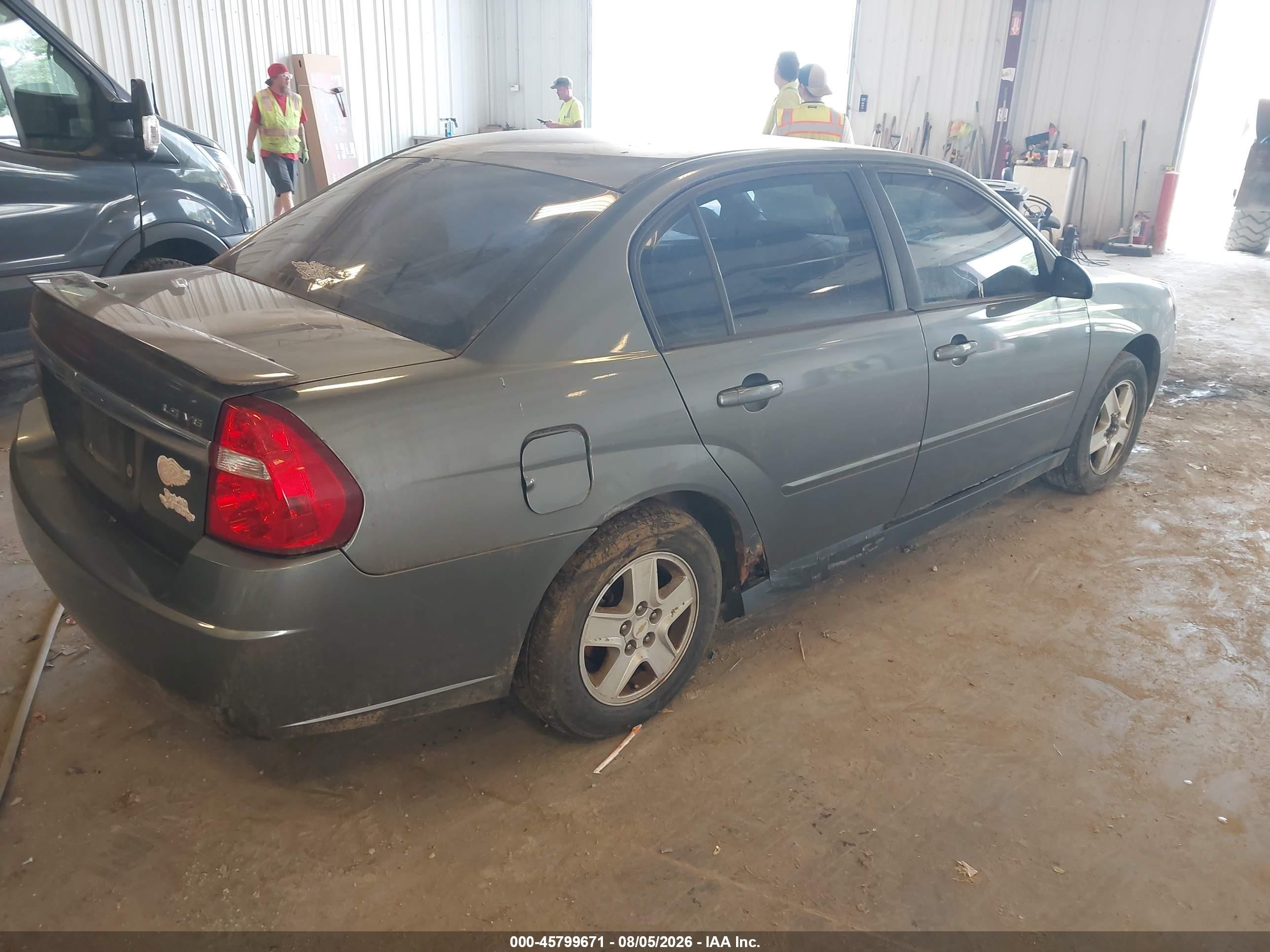 2005 Chevrolet Malibu Ls Gray vin: 1G1ZT54895F174142