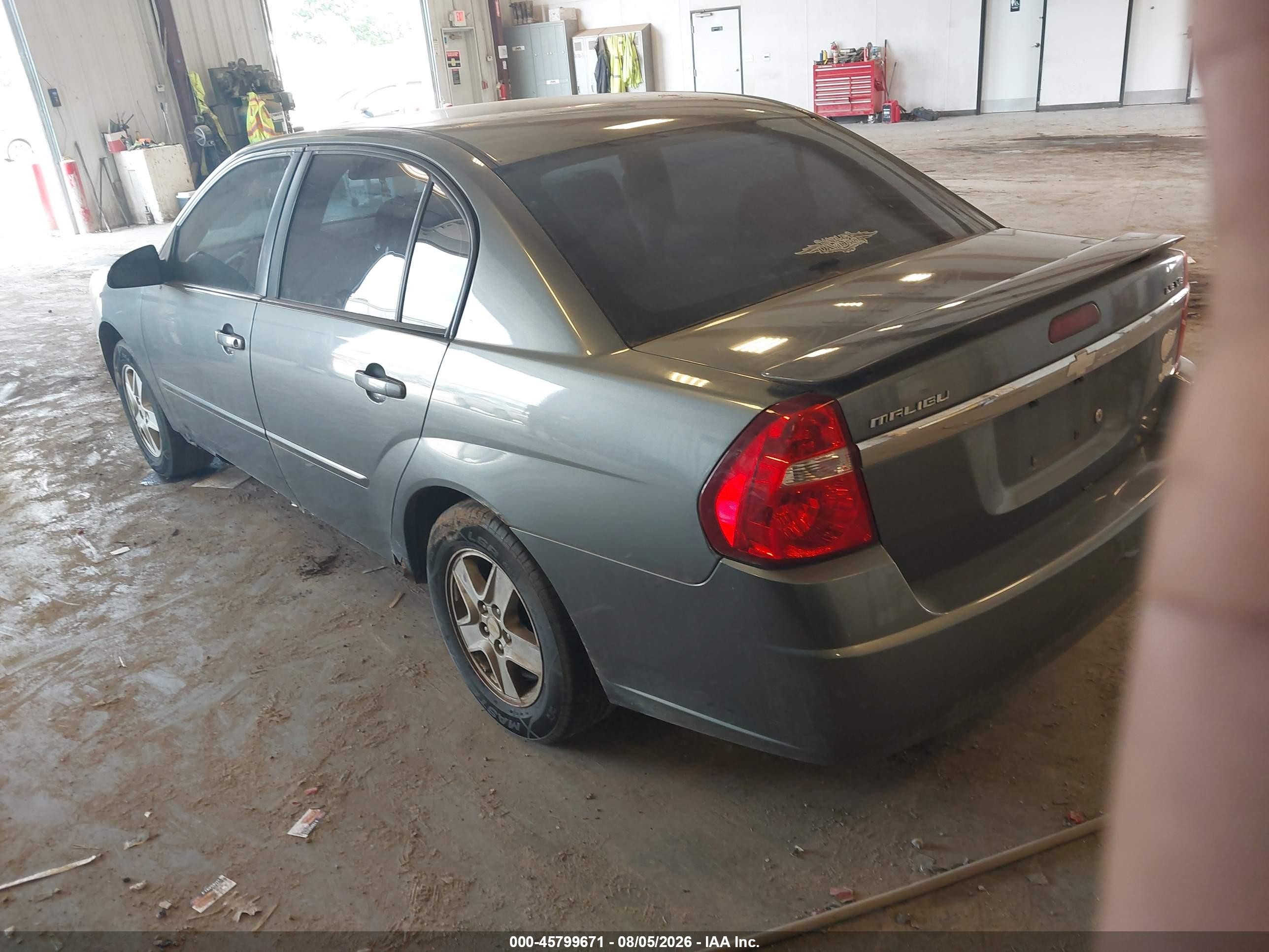 2005 Chevrolet Malibu Ls Gray vin: 1G1ZT54895F174142