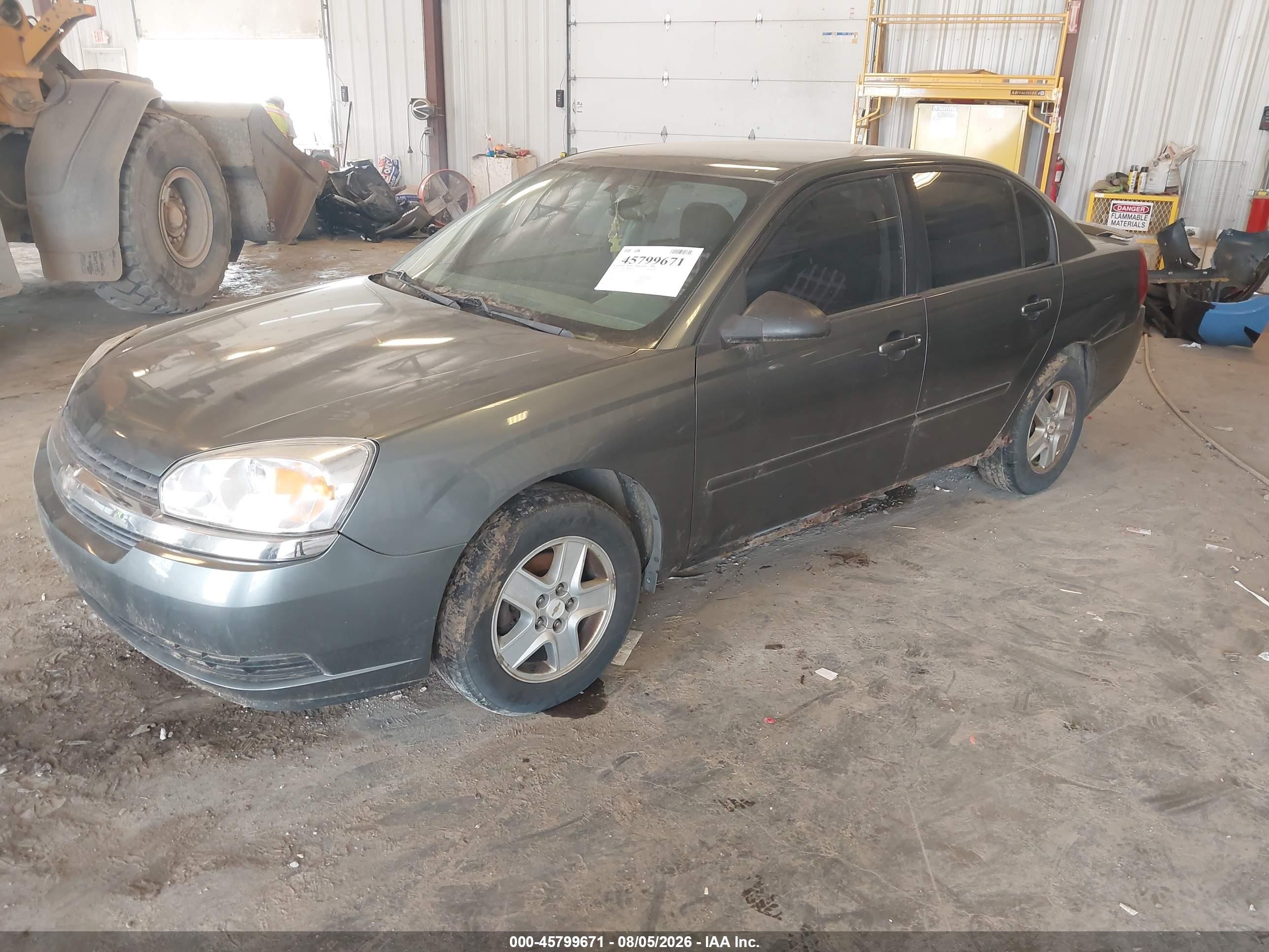 2005 Chevrolet Malibu Ls Gray vin: 1G1ZT54895F174142