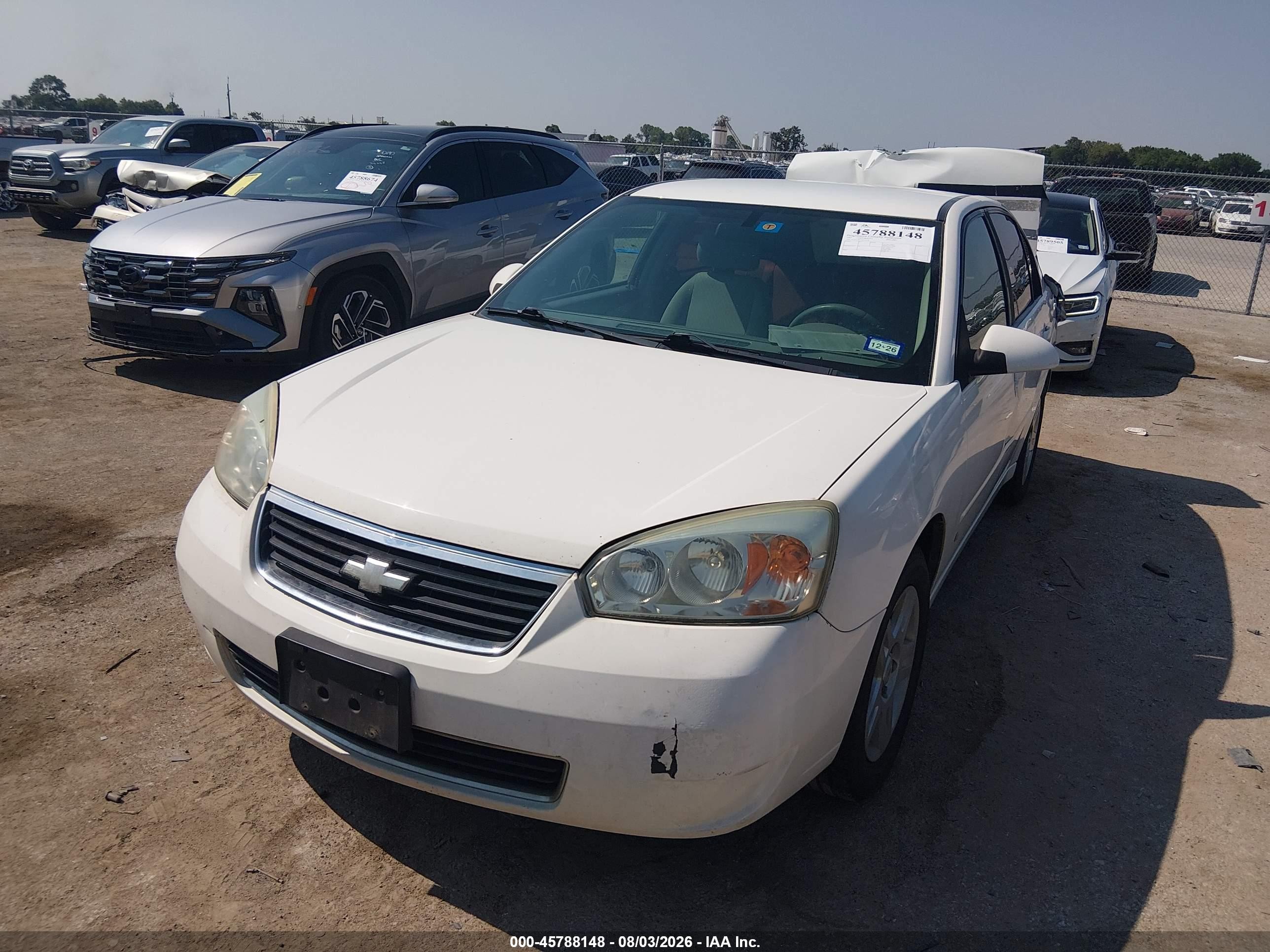 2007 Chevrolet Malibu Lt W/1lt White vin: 1G1ZT58F47F117150