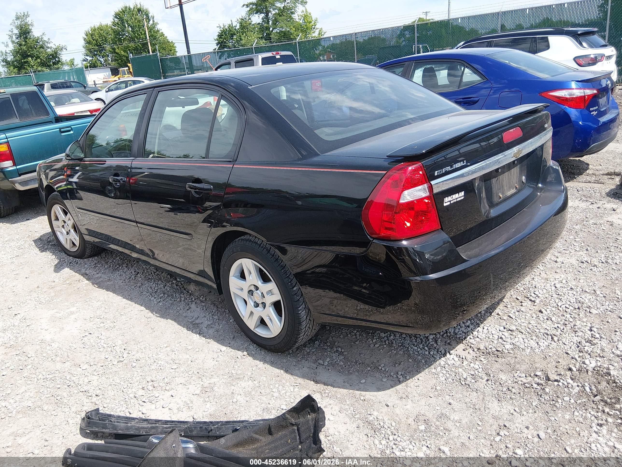 2007 Chevrolet Malibu Lt Black vin: 1G1ZT58F67F203205
