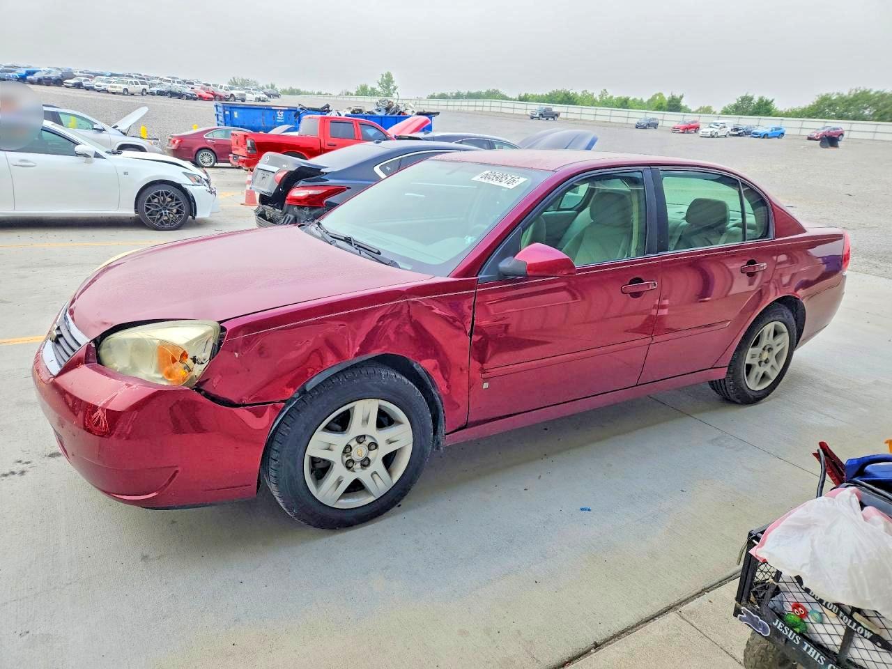 2007 Chevrolet Malibu Lt Burgundy vin: 1G1ZT58N27F105957