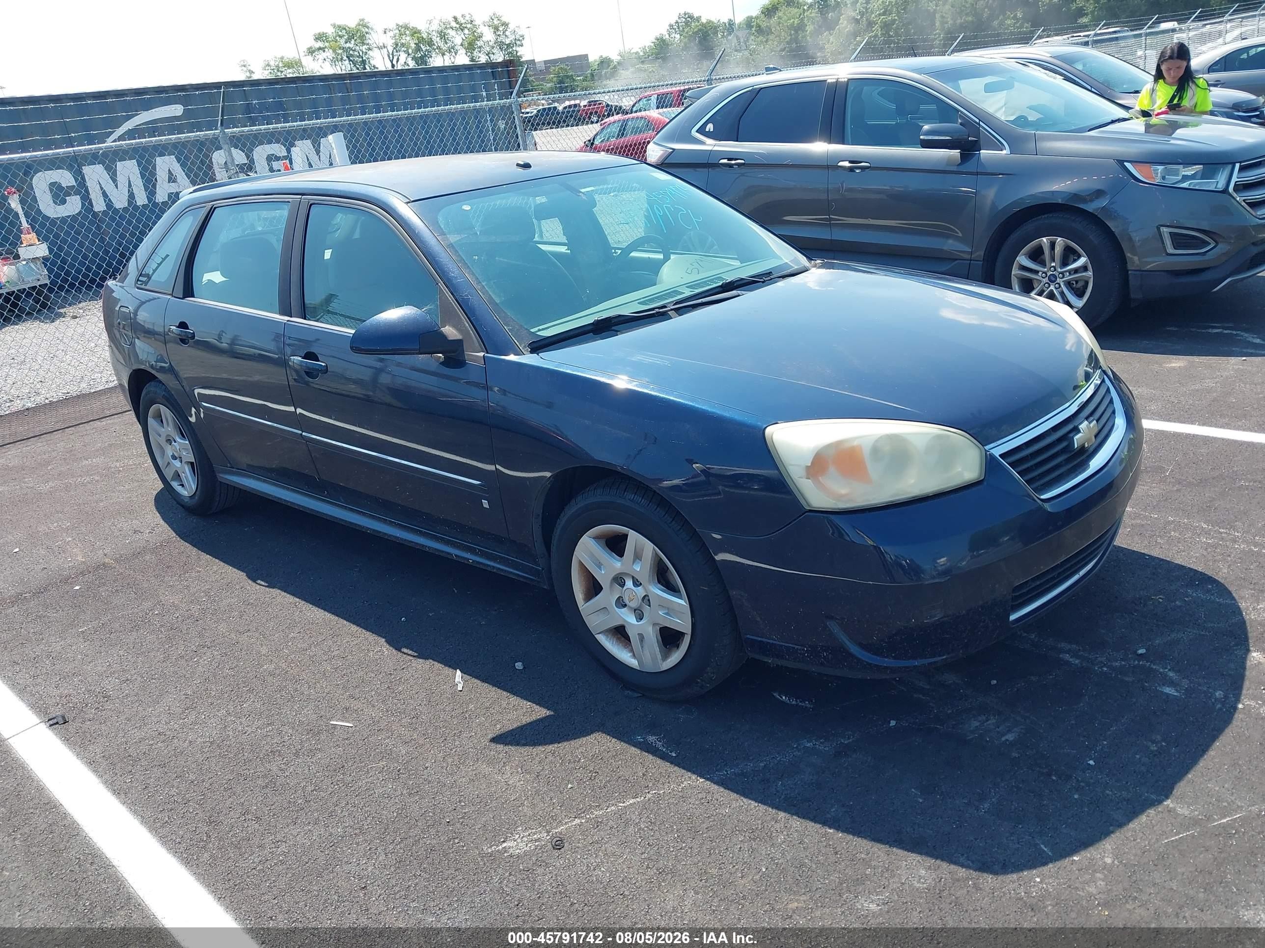 2006 Chevrolet Malibu Maxx Lt Blue vin: 1G1ZT61876F167363