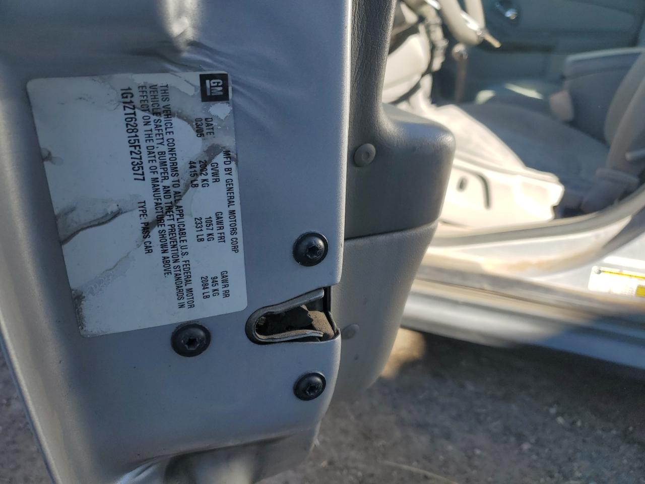 2005 Chev Malibu Silver vin: 1G1ZT62815F273577