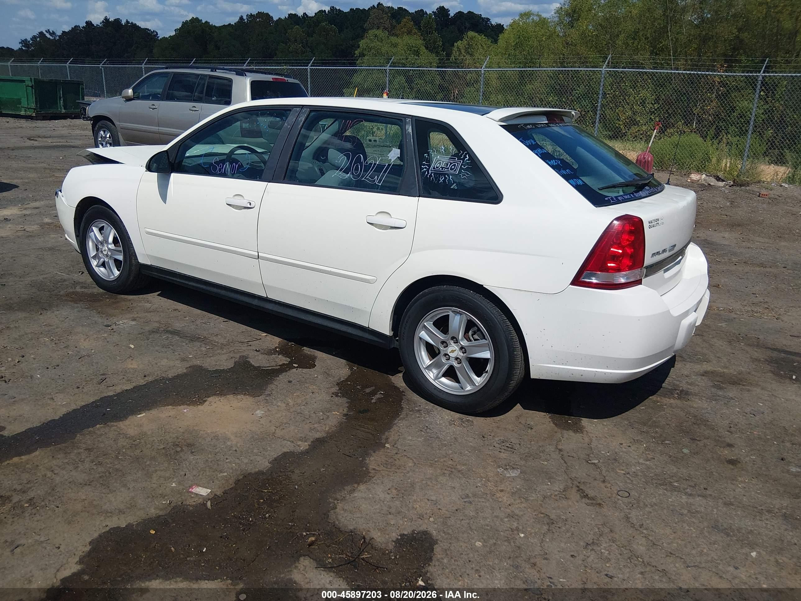 2005 Chevrolet Malibu Maxx Ls White vin: 1G1ZT62835F198106
