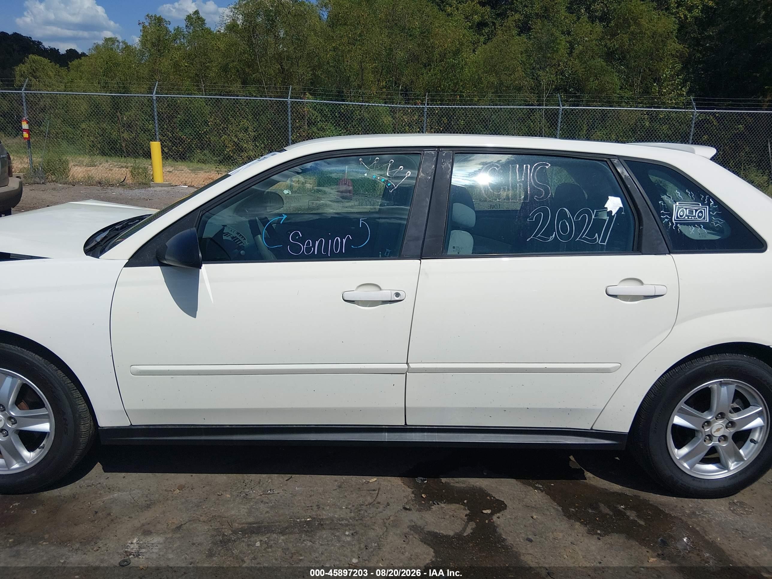 2005 Chevrolet Malibu Maxx Ls White vin: 1G1ZT62835F198106