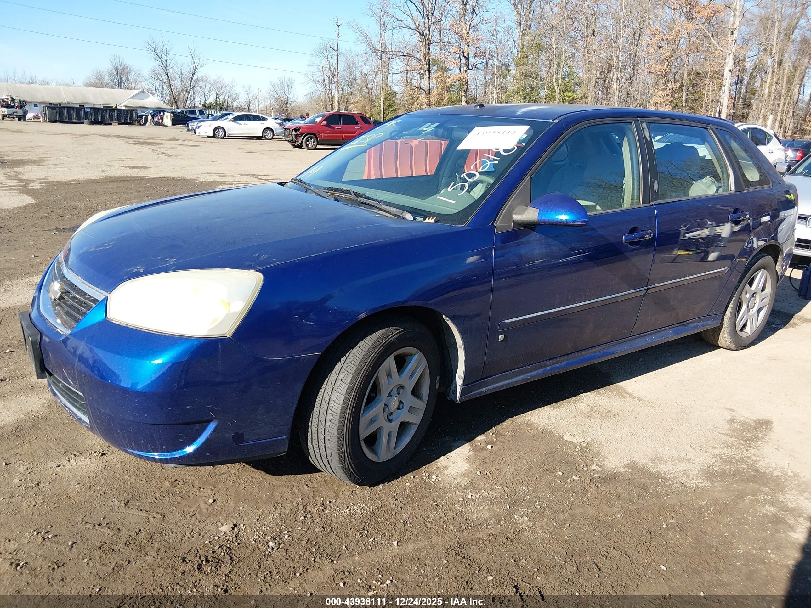 2006 Chevrolet Malibu Maxx Lt Blue vin: 1G1ZT63856F150218