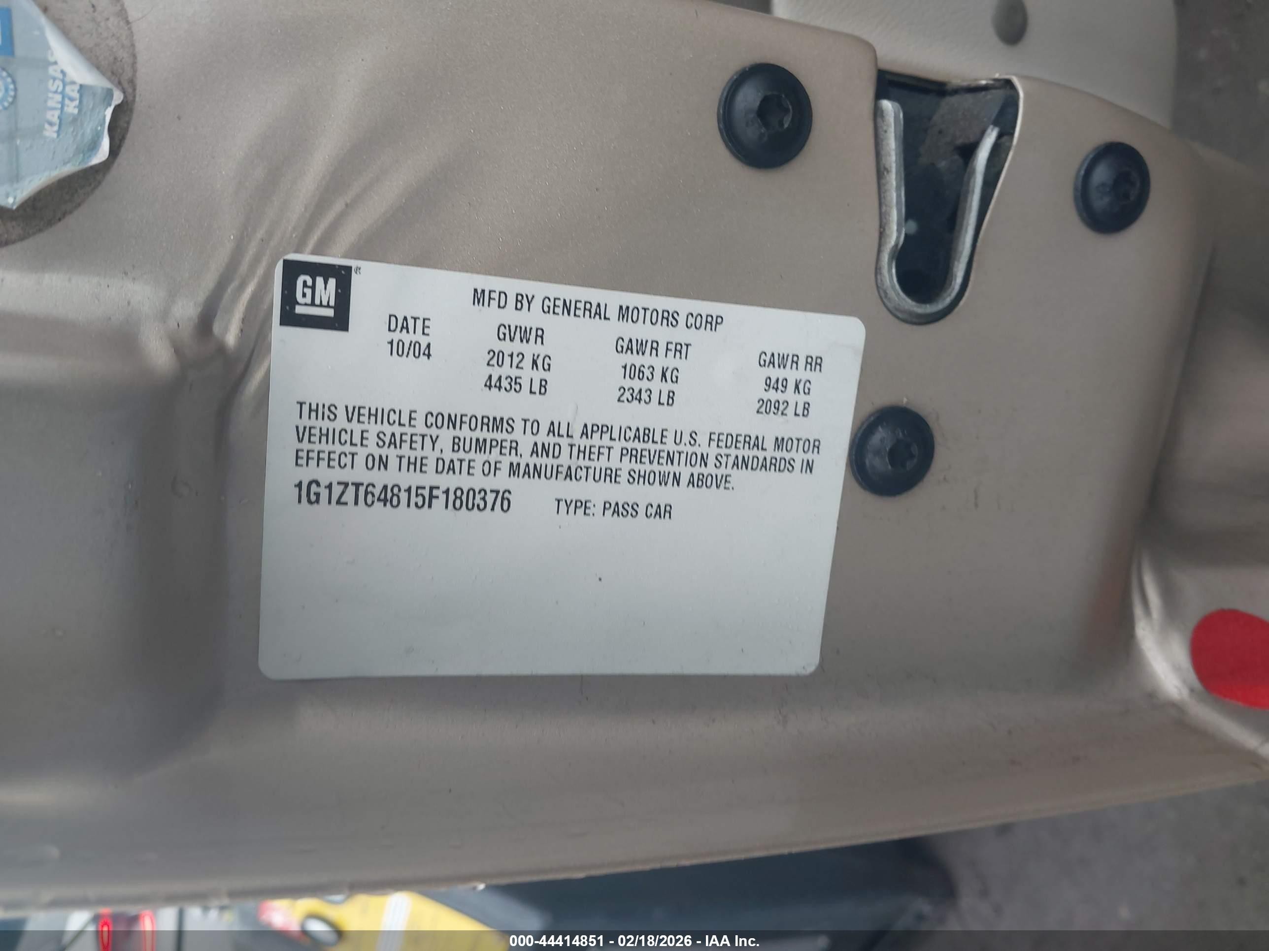 2005 Chevrolet Malibu Maxx Ls Gold vin: 1G1ZT64815F180376