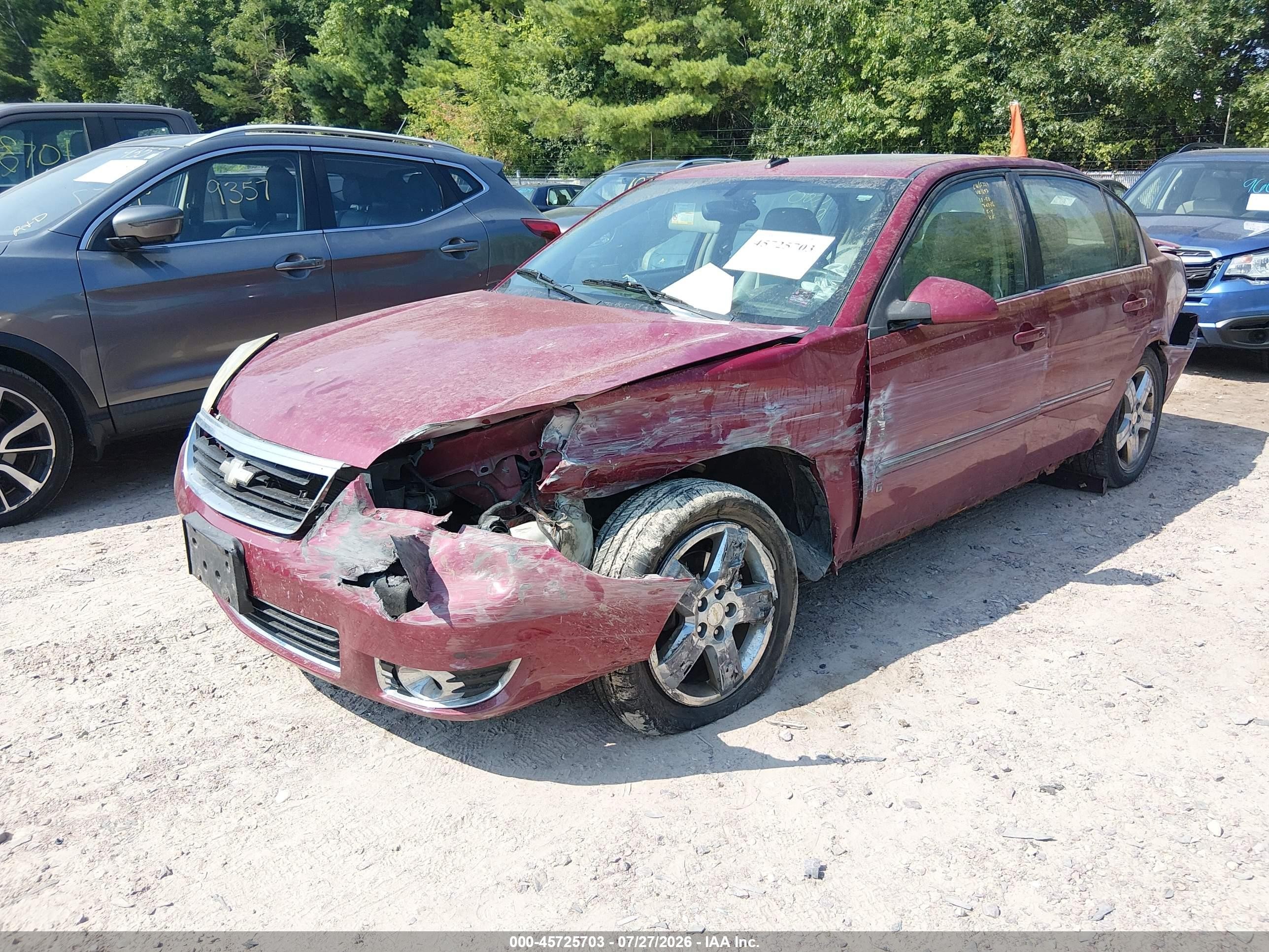 2006 Chevrolet Malibu Ltz Maroon vin: 1G1ZU53896F131677