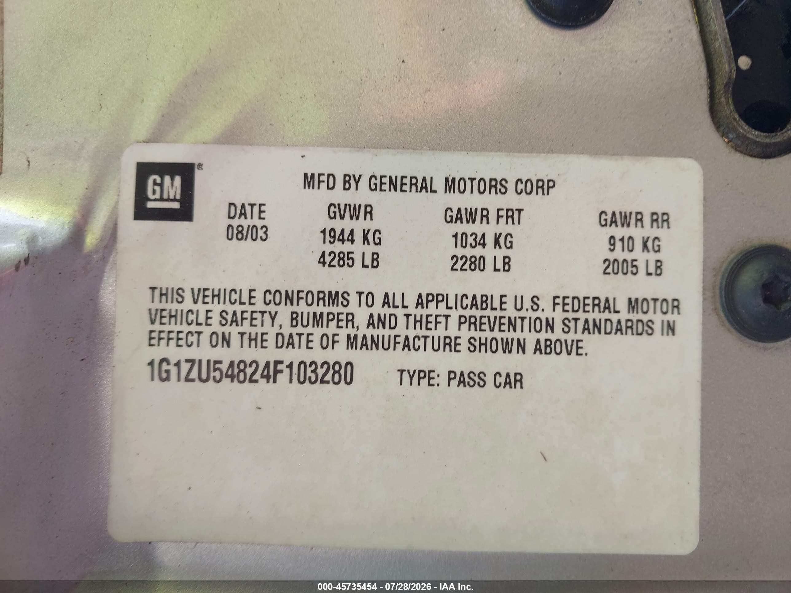 2004 Chevrolet Malibu Lt Silver vin: 1G1ZU54824F103280