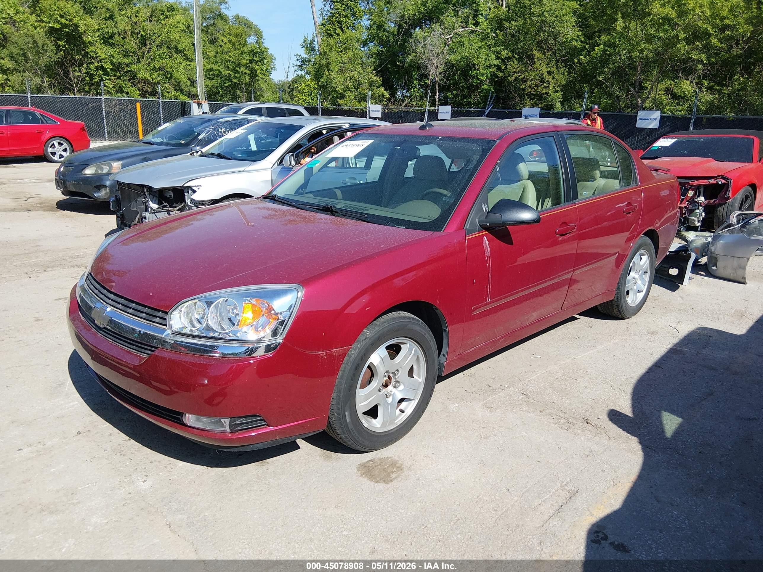 2005 Chevrolet Malibu Lt Темно-бордовый vin: 1G1ZU54825F141061