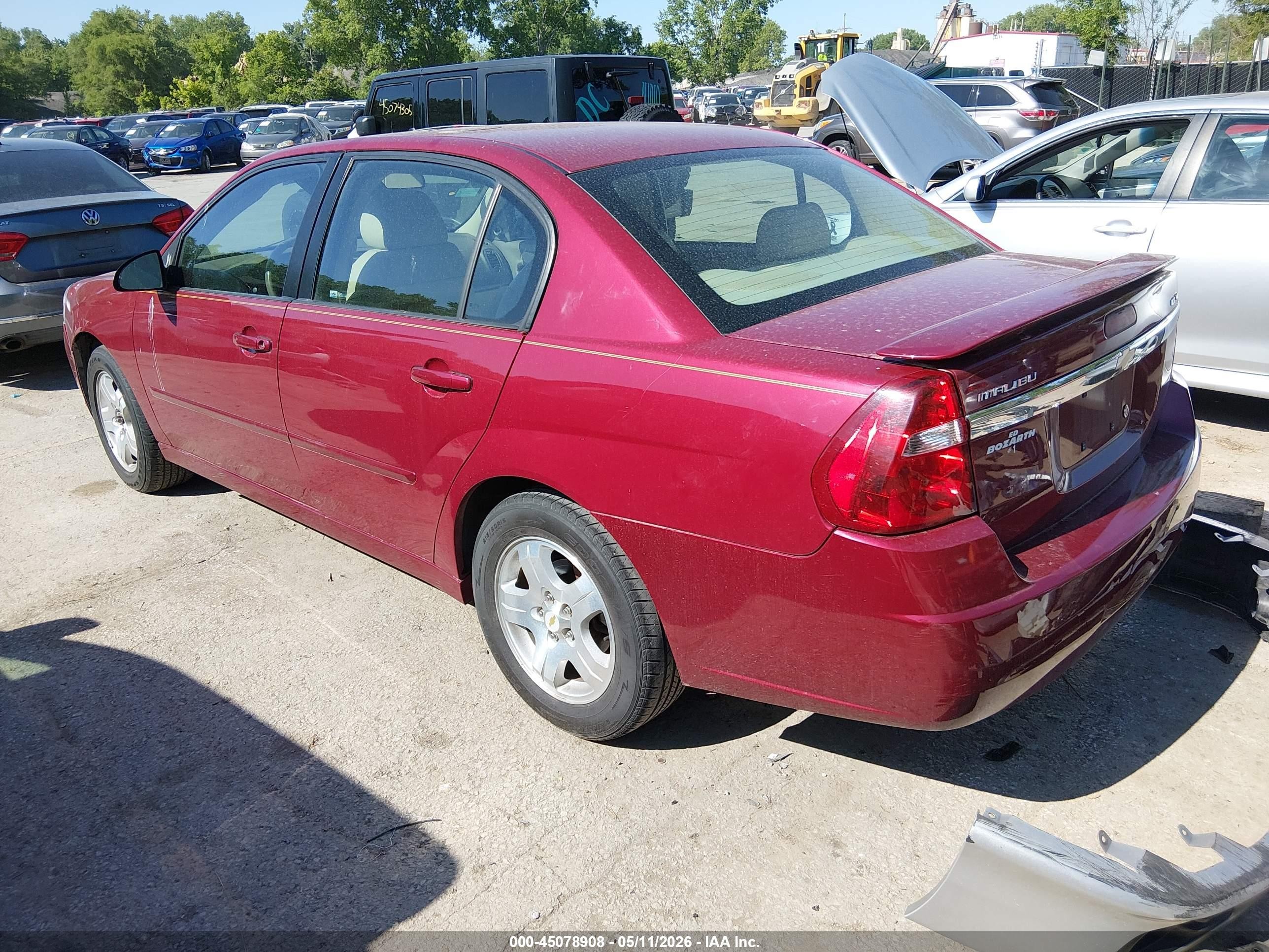 2005 Chevrolet Malibu Lt Темно-бордовый vin: 1G1ZU54825F141061