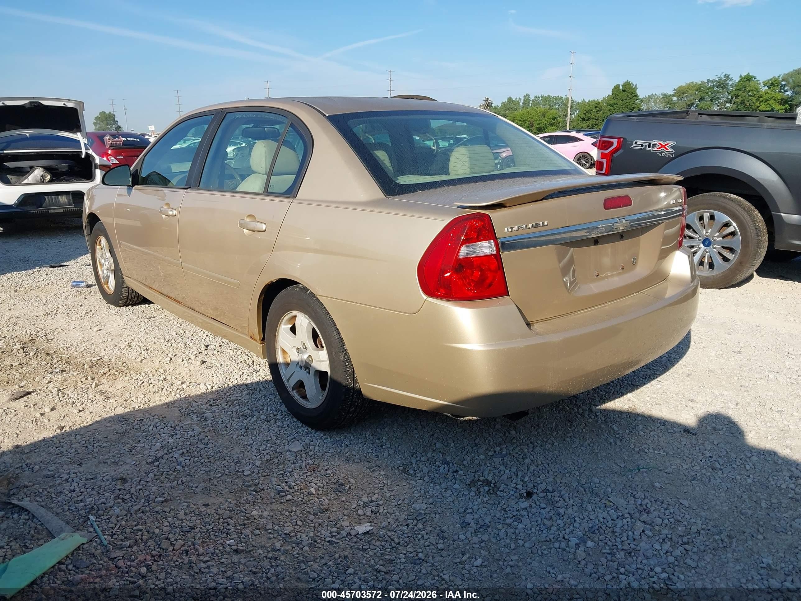 2005 Chevrolet Malibu Lt Gold vin: 1G1ZU54835F246501