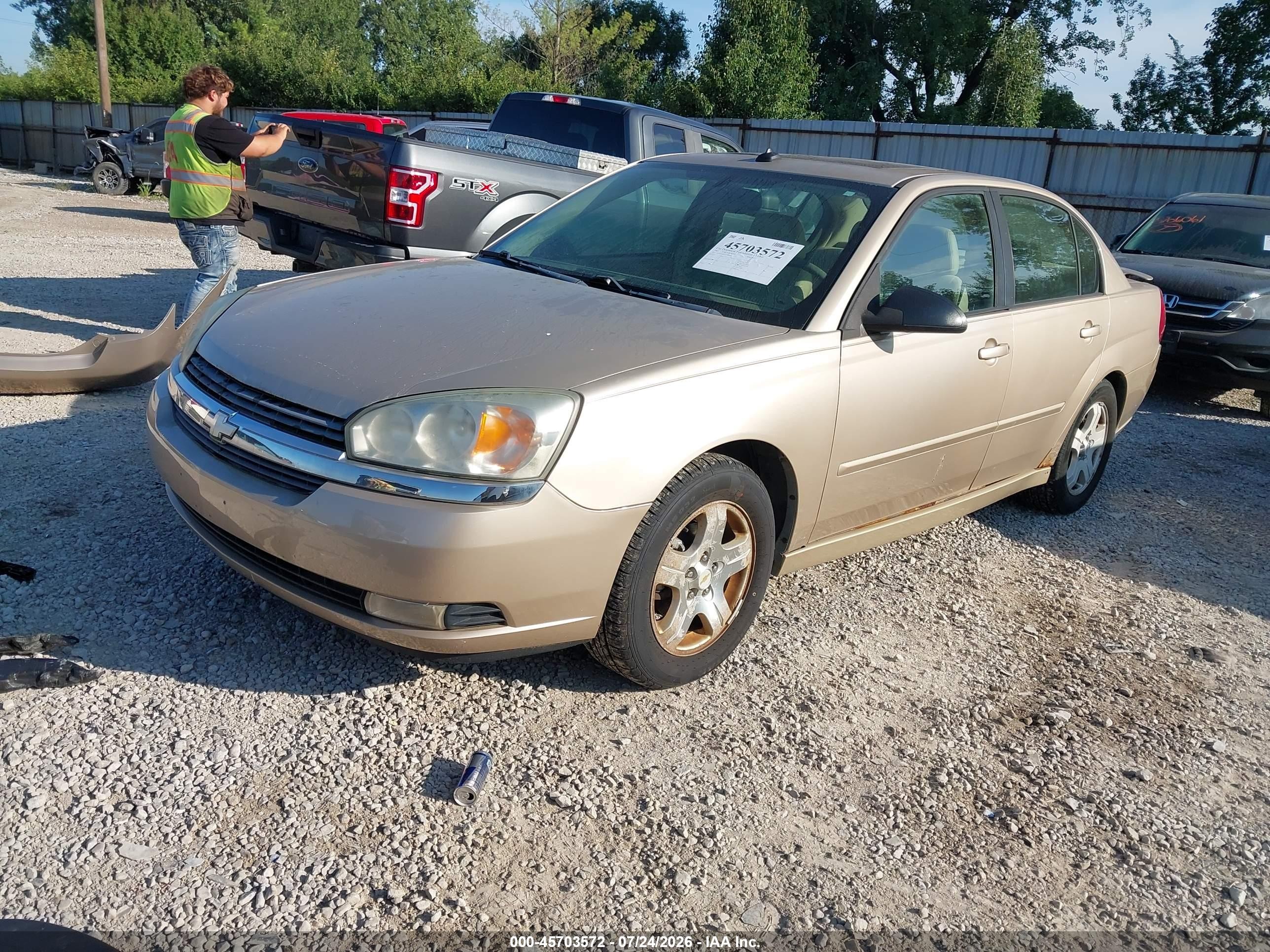 2005 Chevrolet Malibu Lt Gold vin: 1G1ZU54835F246501