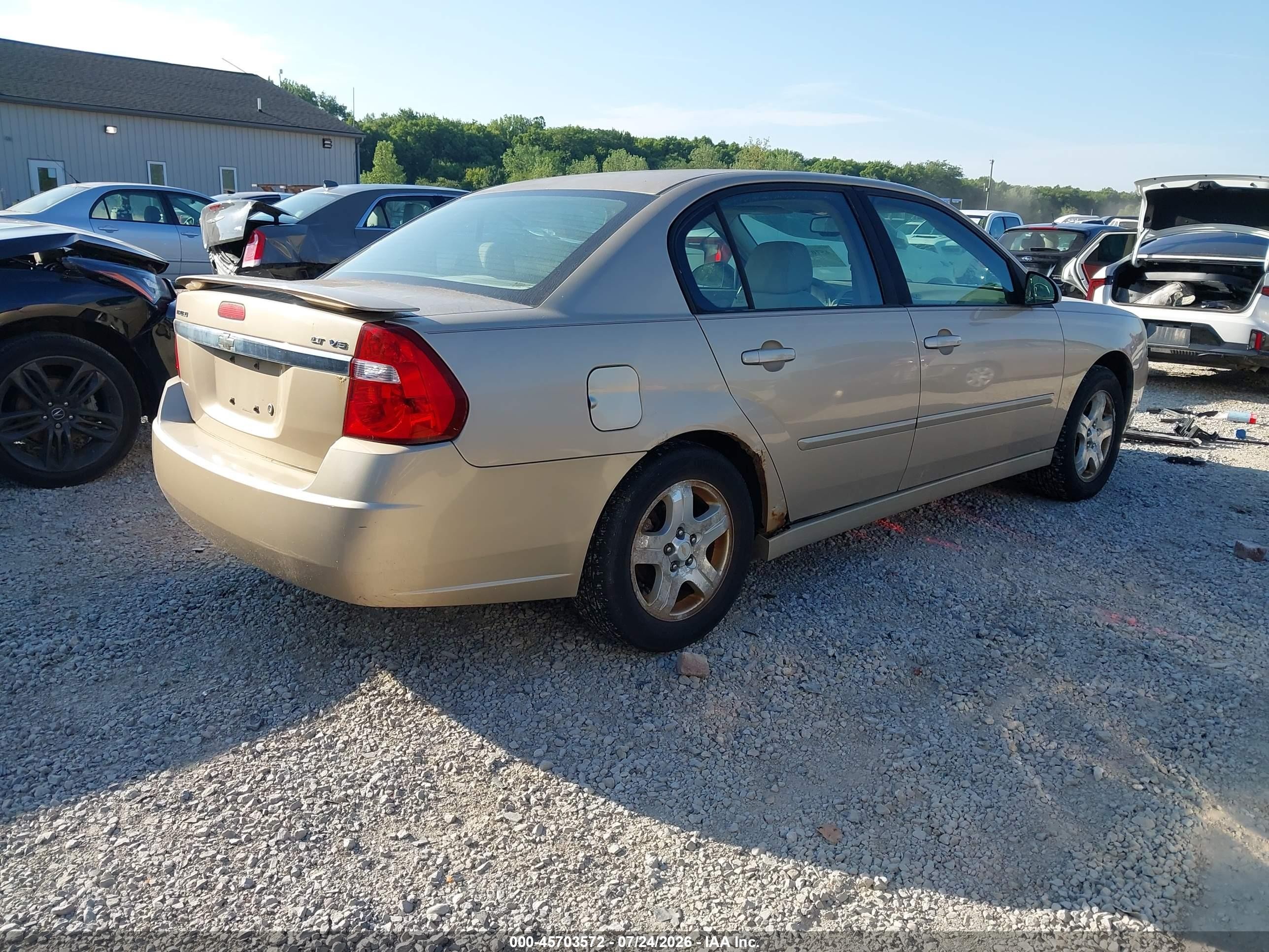 2005 Chevrolet Malibu Lt Gold vin: 1G1ZU54835F246501