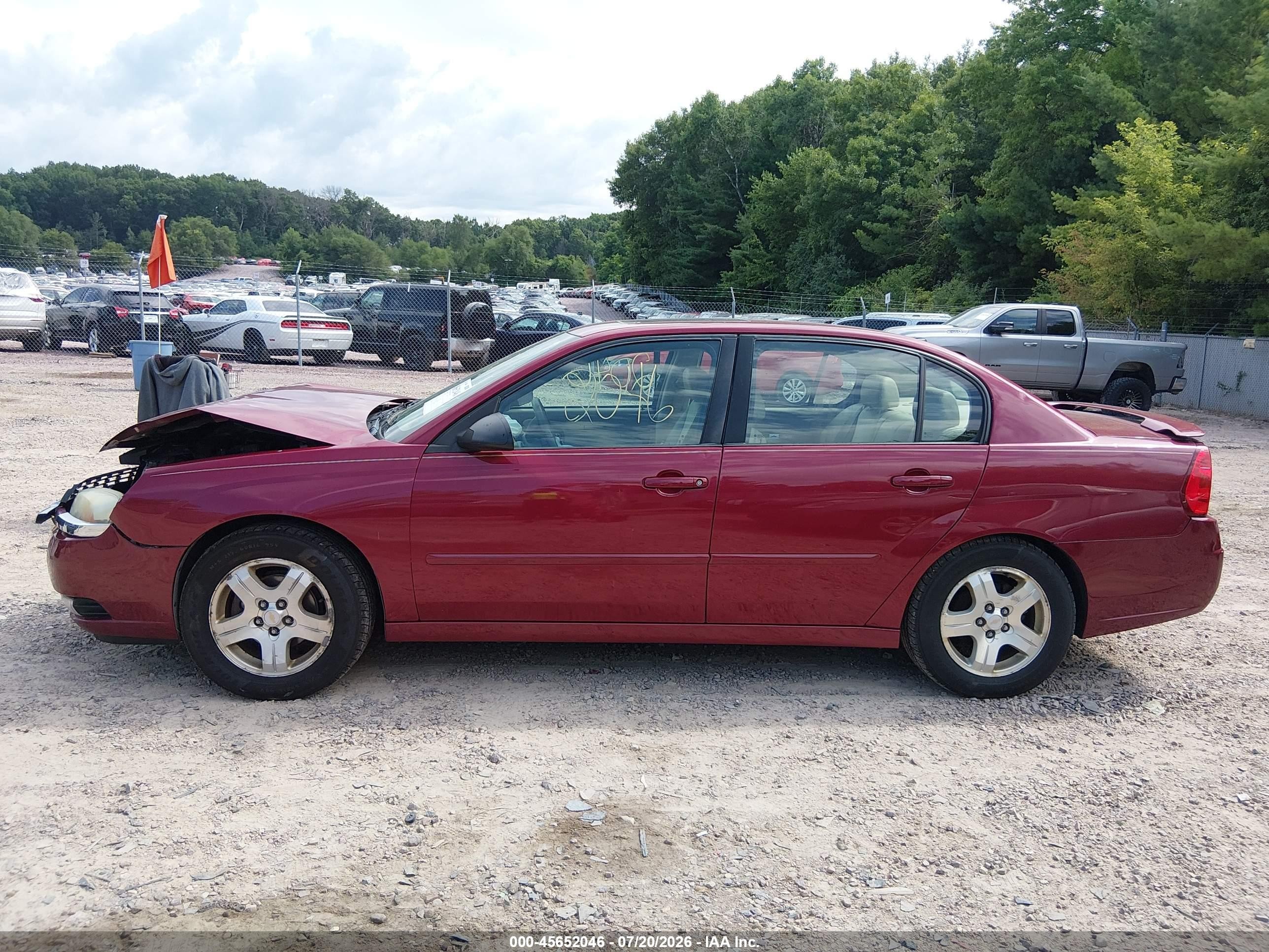 2004 Chevrolet Malibu Lt Бордовый vin: 1G1ZU54854f188227