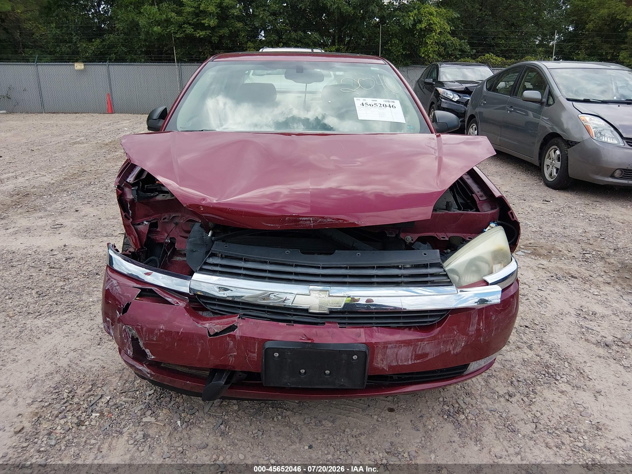 2004 Chevrolet Malibu Lt Бордовый vin: 1G1ZU54854f188227