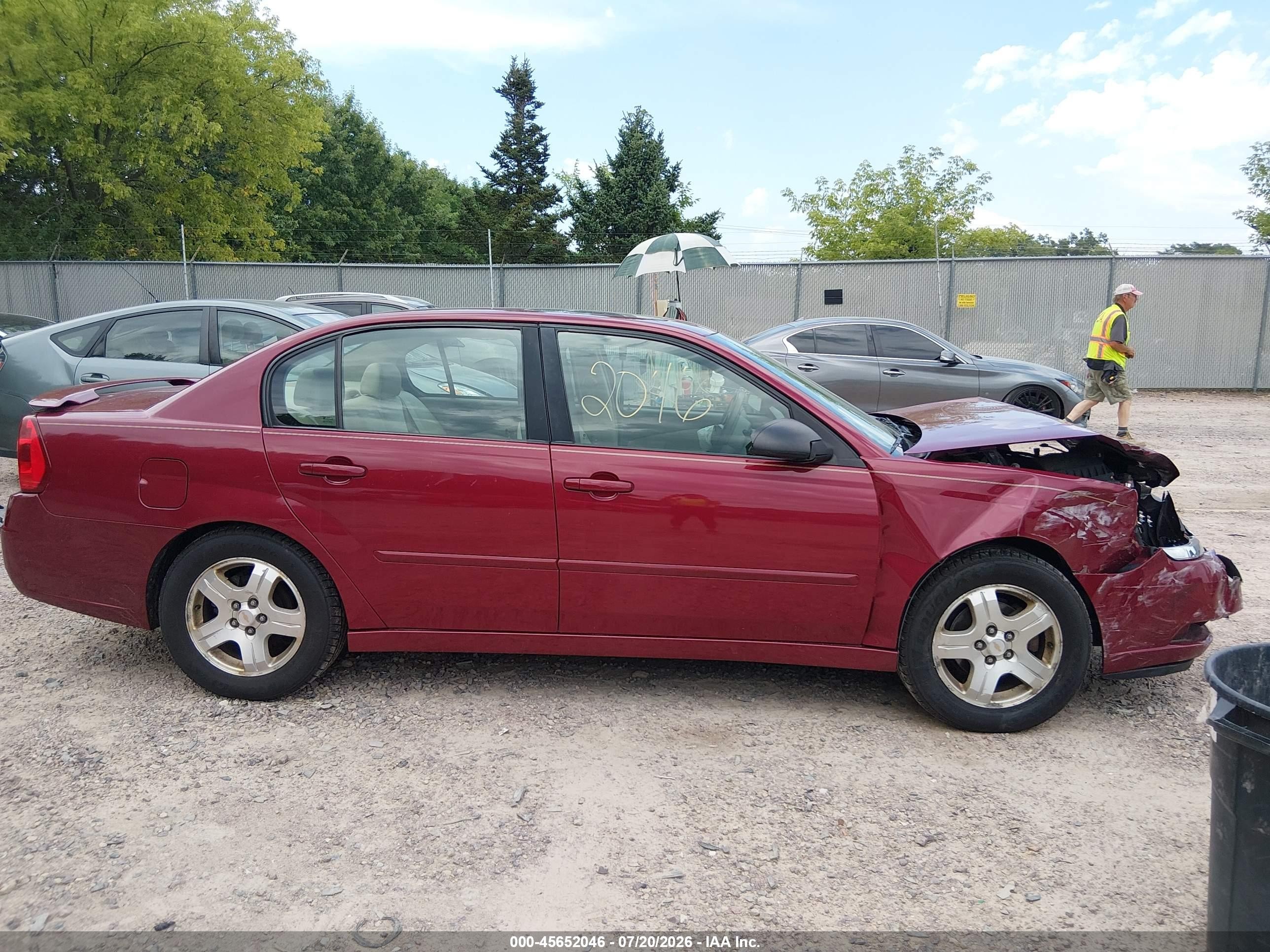 2004 Chevrolet Malibu Lt Бордовый vin: 1G1ZU54854f188227
