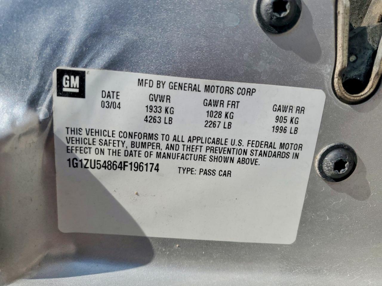 2004 Chevrolet Malibu Lt Silver vin: 1G1ZU54864F196174