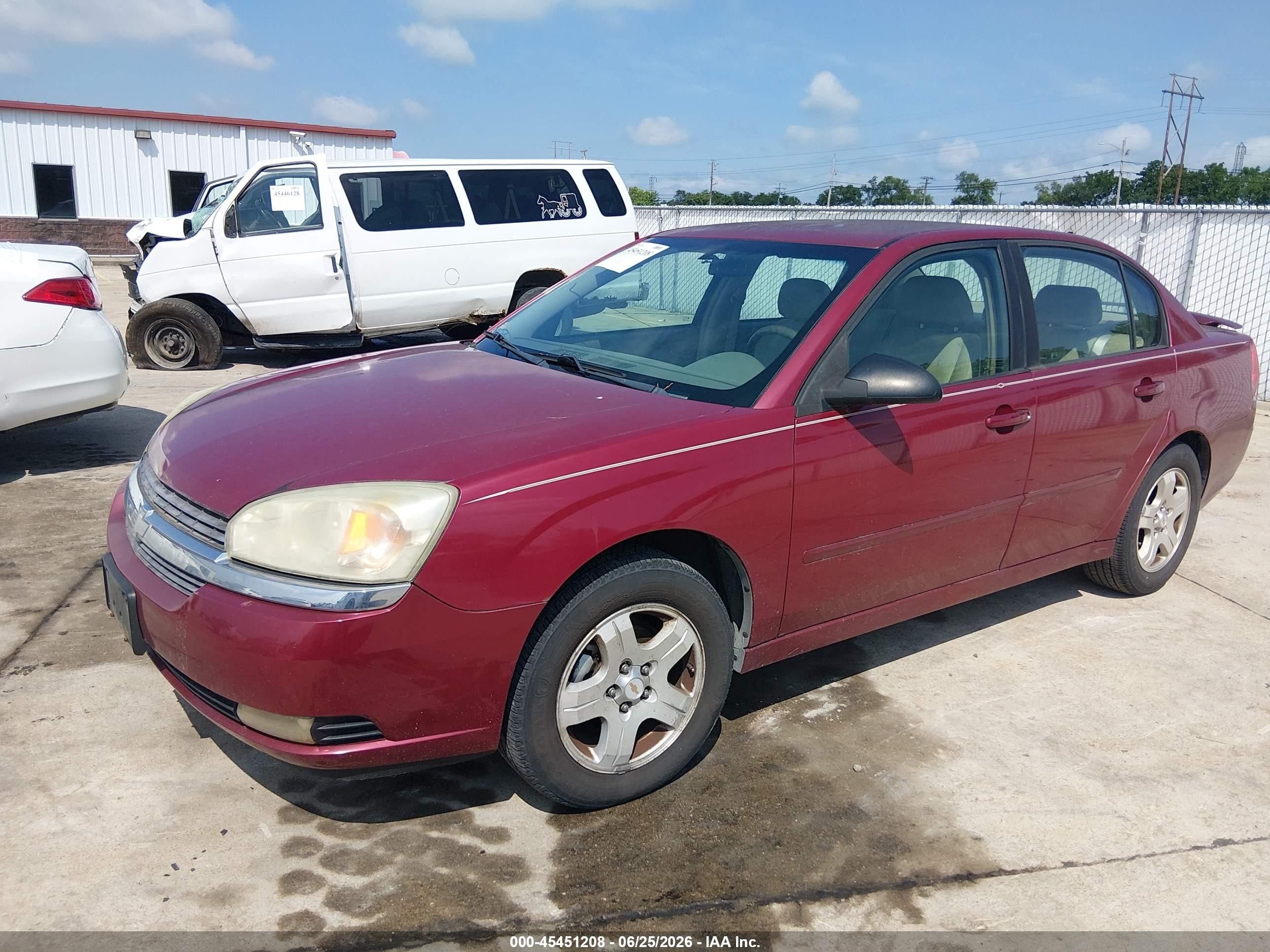 2005 Chevrolet Malibu Lt Red vin: 1G1ZU54865F102974