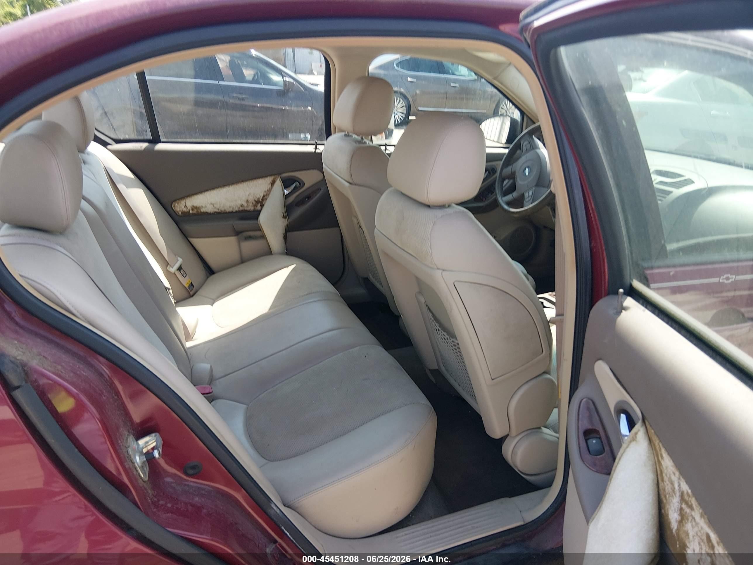 2005 Chevrolet Malibu Lt Red vin: 1G1ZU54865F102974