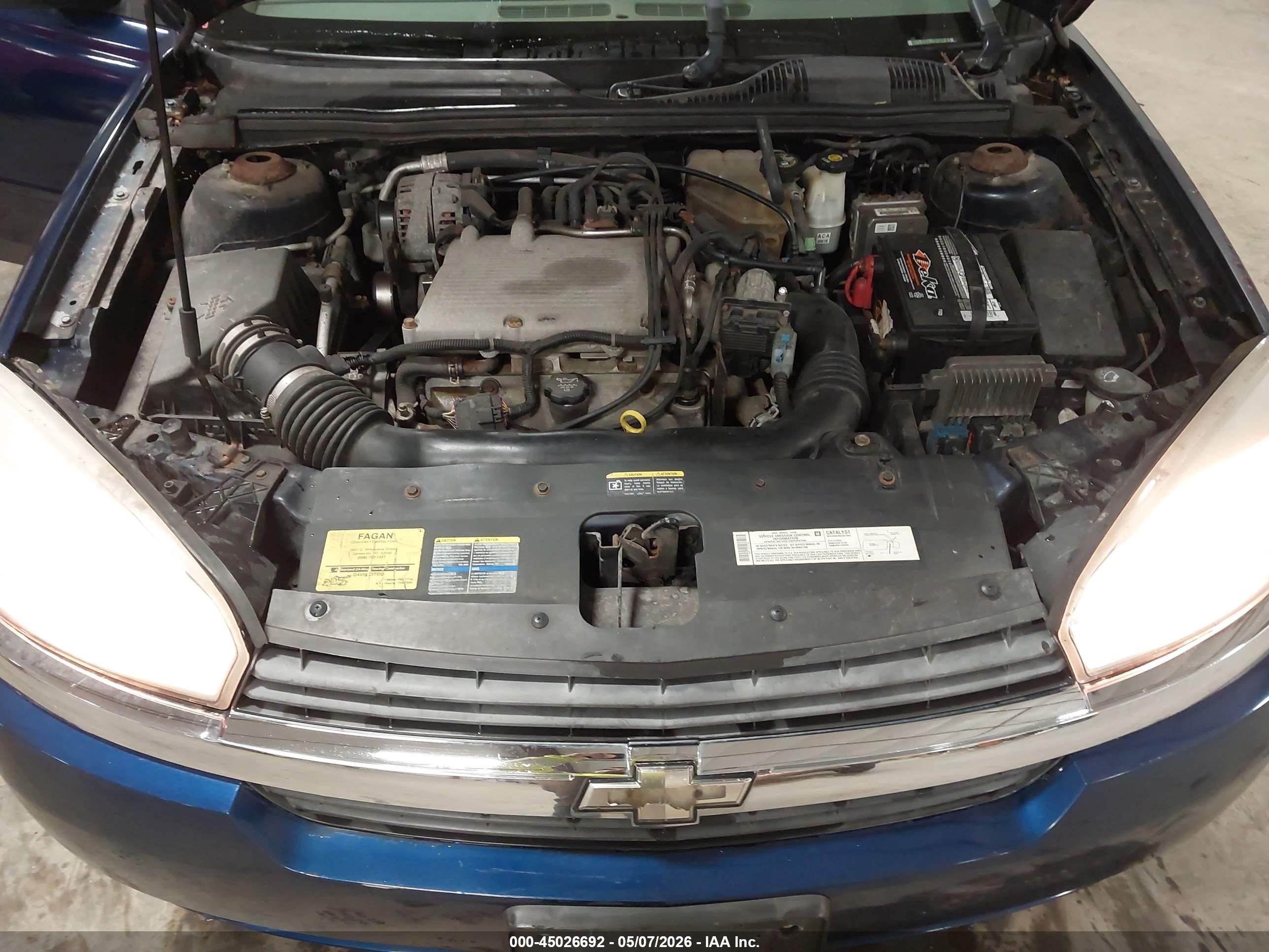 2005 Chevrolet Malibu Lt Синий vin: 1G1ZU54865F149373