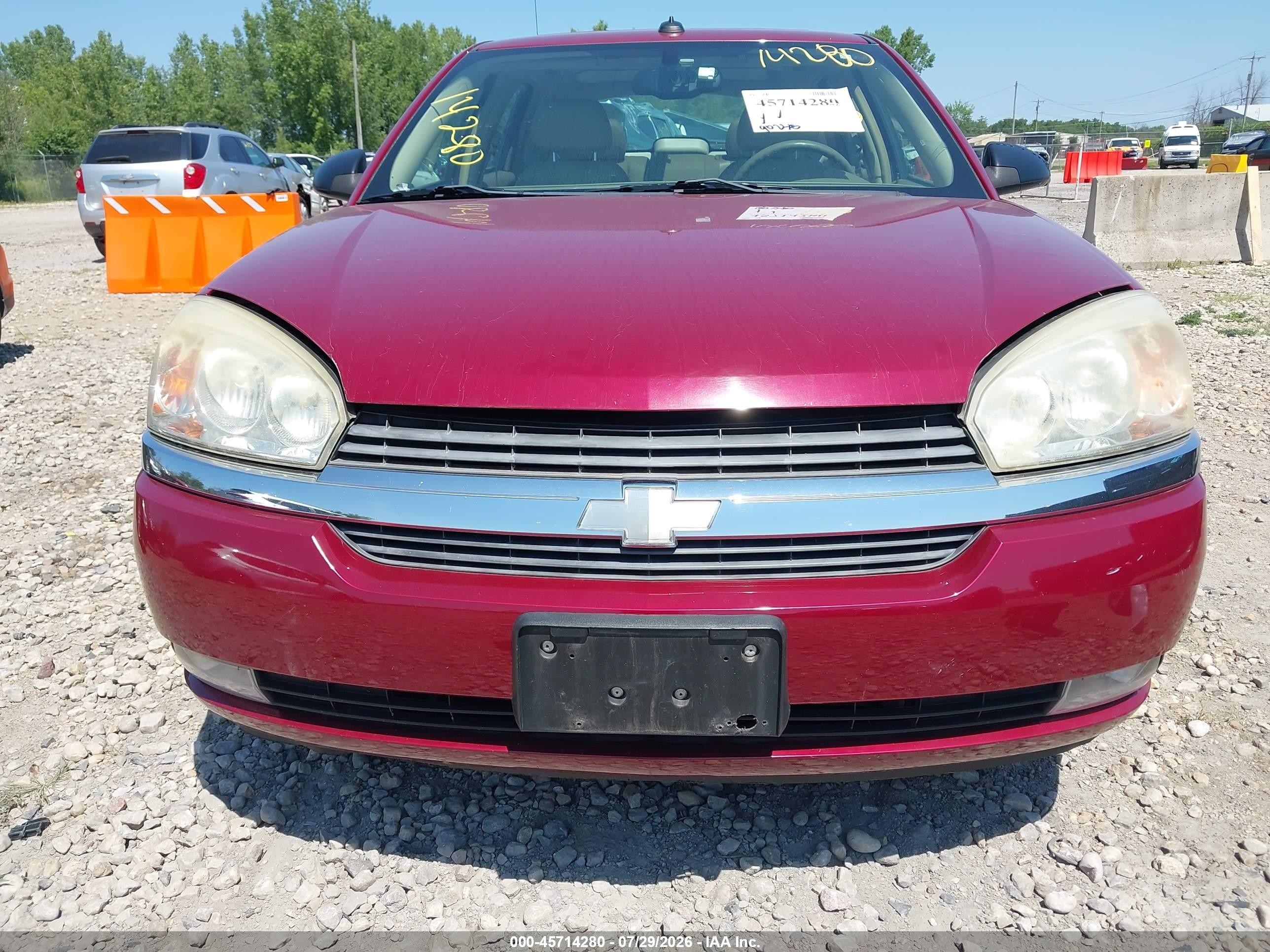 2005 Chevrolet Malibu Maxx Lt Burgundy vin: 1G1ZU64825F105361