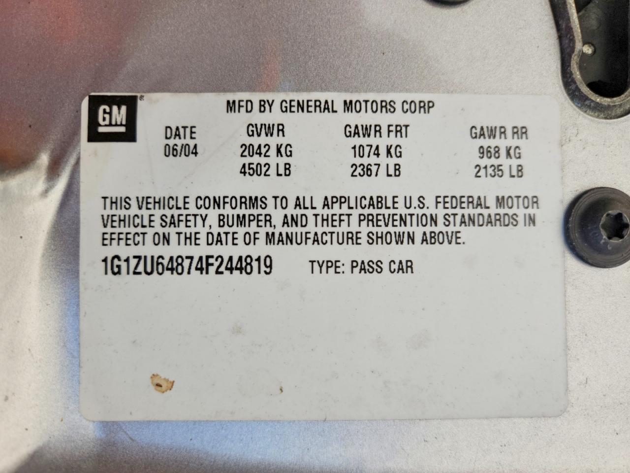 2004 Chevrolet Malibu Maxx Lt Silver vin: 1G1ZU64874F244819