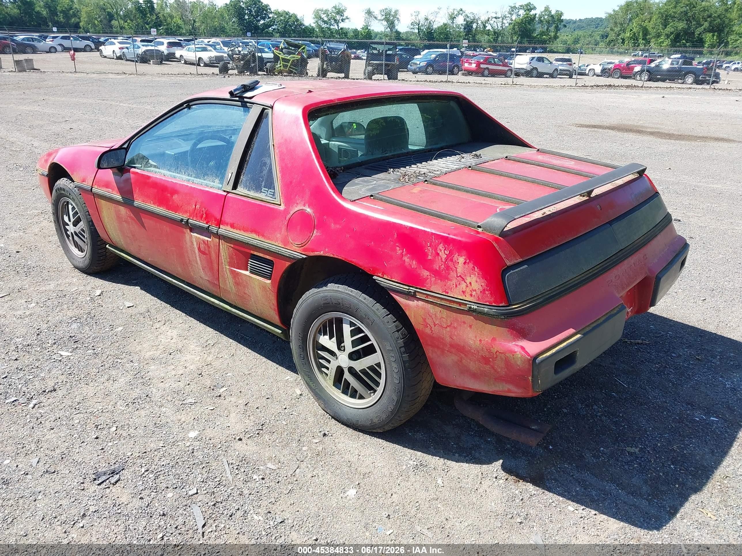 1984 Pontiac Fiero Se Красный vin: 1G2AF37R9EP208289