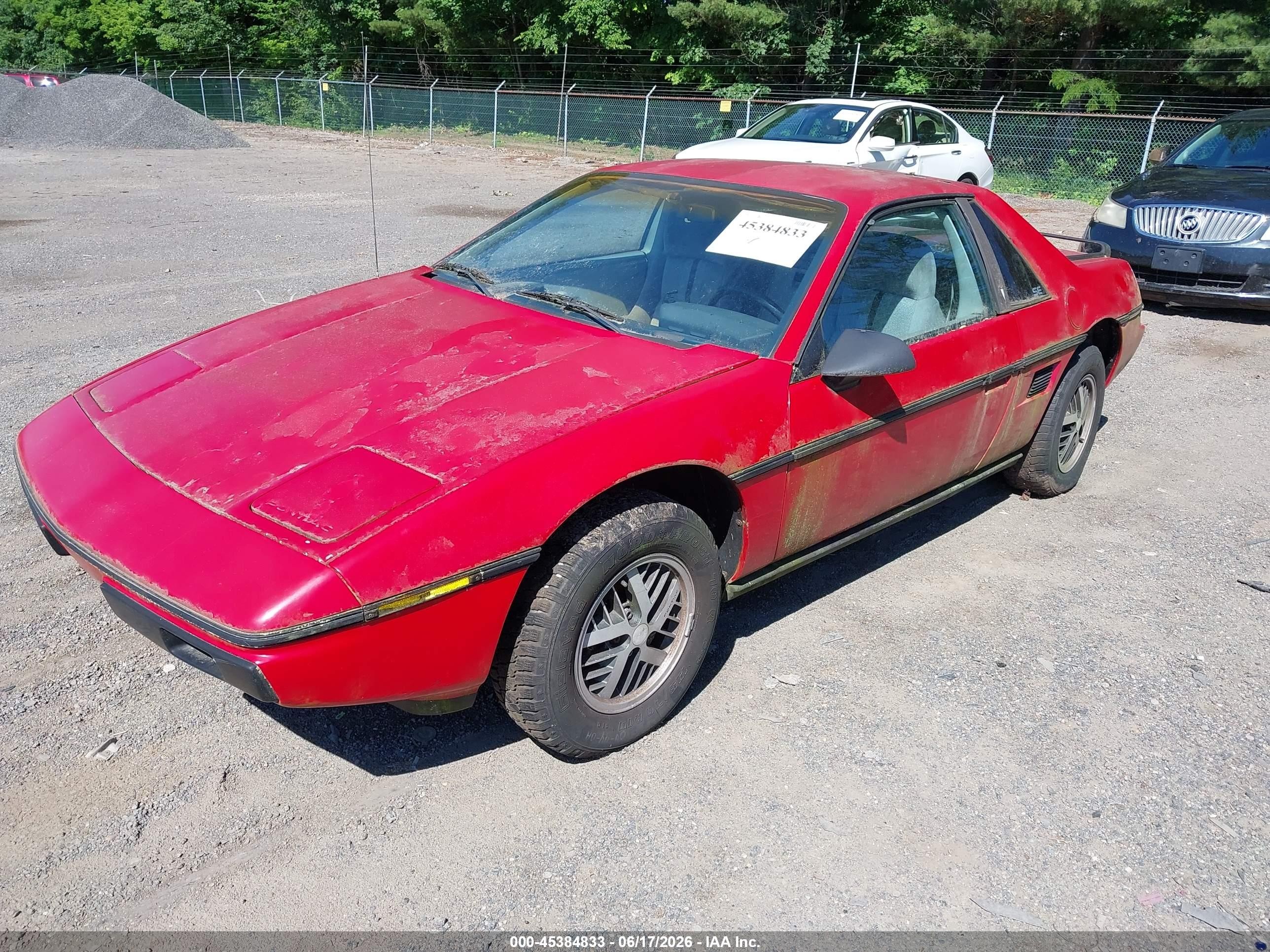 1984 Pontiac Fiero Se Красный vin: 1G2AF37R9EP208289