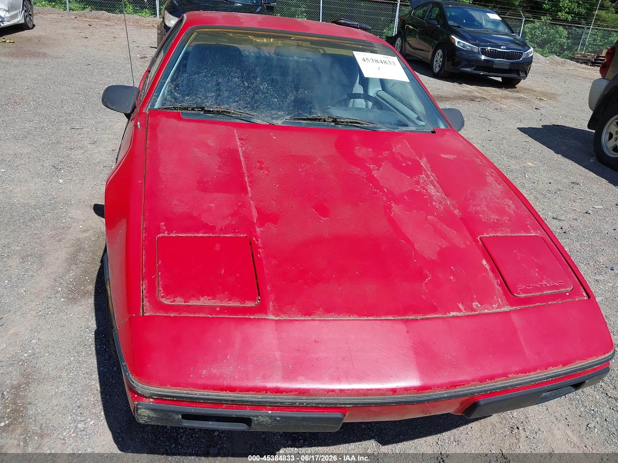 1984 Pontiac Fiero Se Красный vin: 1G2AF37R9EP208289