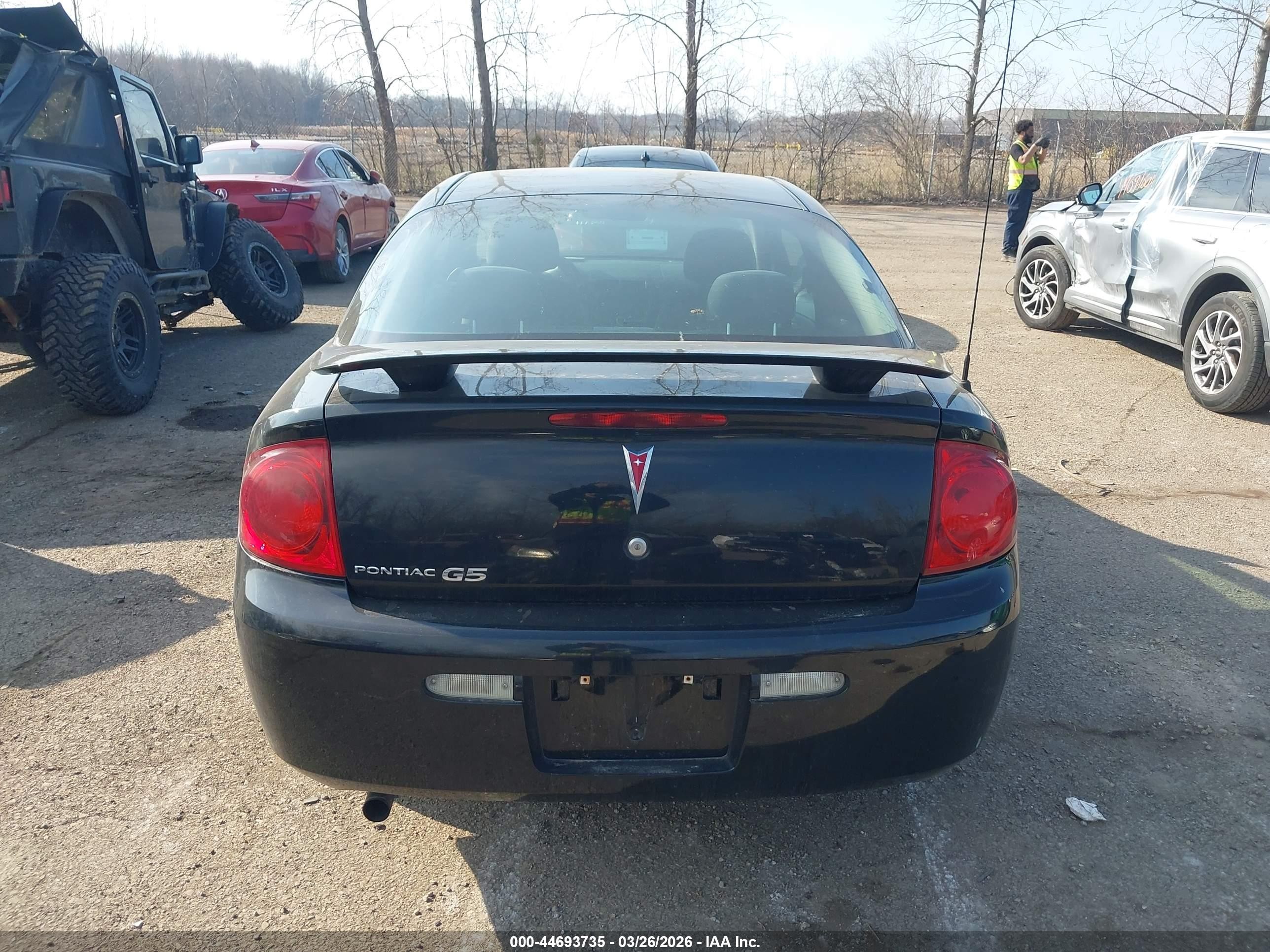 2007 Pontiac G5   Черный vin: 1G2AL15F277281335