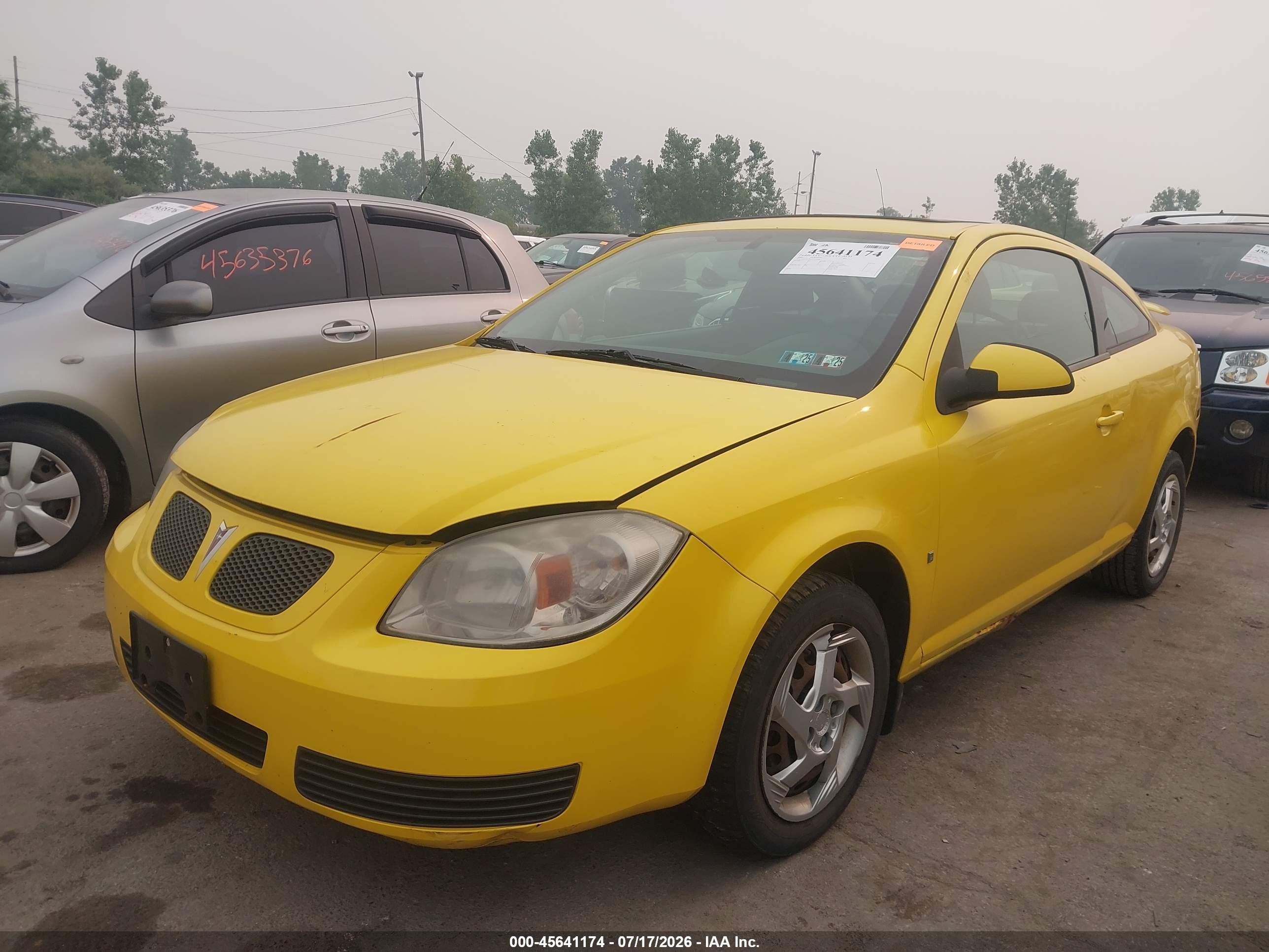 2007 Pontiac G5   Желтый vin: 1G2AL15F377234508